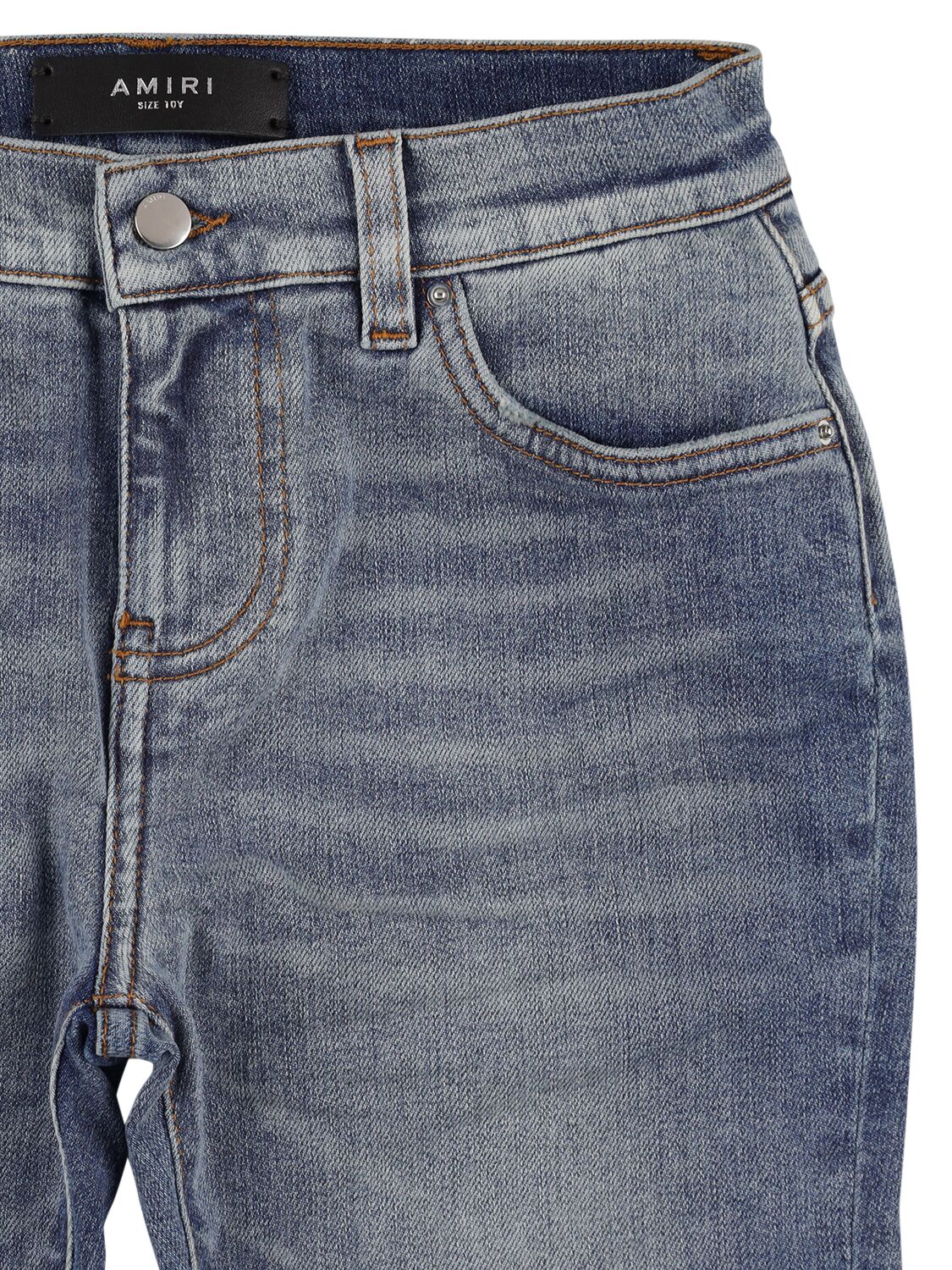 Amiri Stretch Cotton Denim Jeans In Light Blue