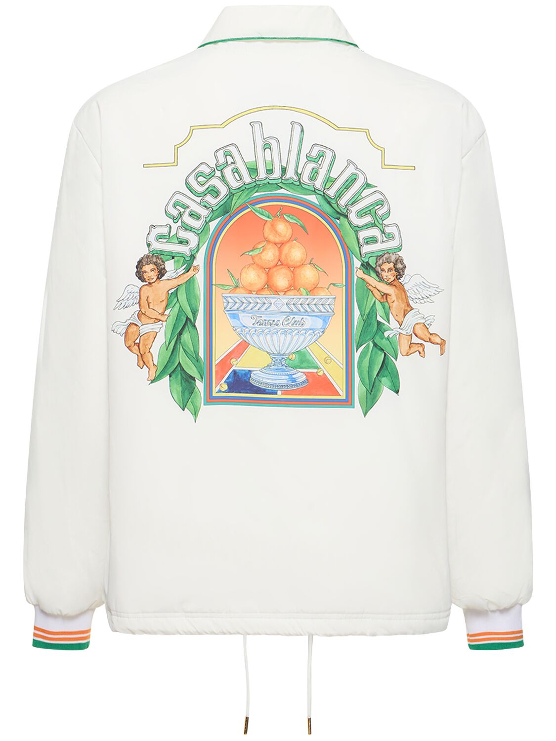 Shop Casablanca Triomphe D'orange Tech Puffer Jacket In 화이트