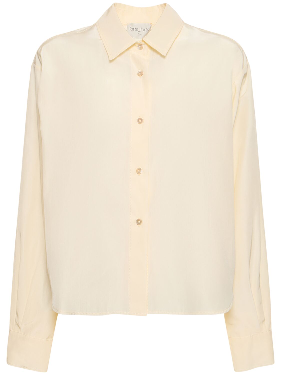 Forte Forte Chic Taffeta Boxy Shirt In White