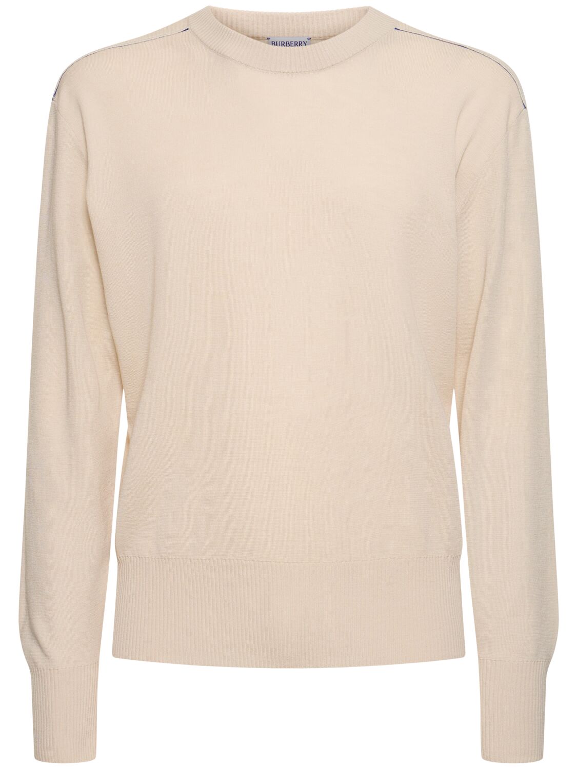 Burberry Sweater Aus Wollstrick In Neutral