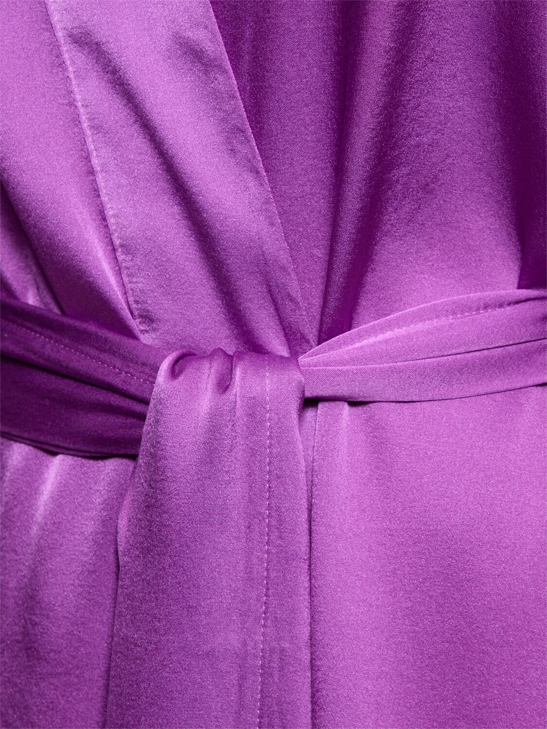 Shop Forte Forte Stretch Silk Satin Kimono In Purple