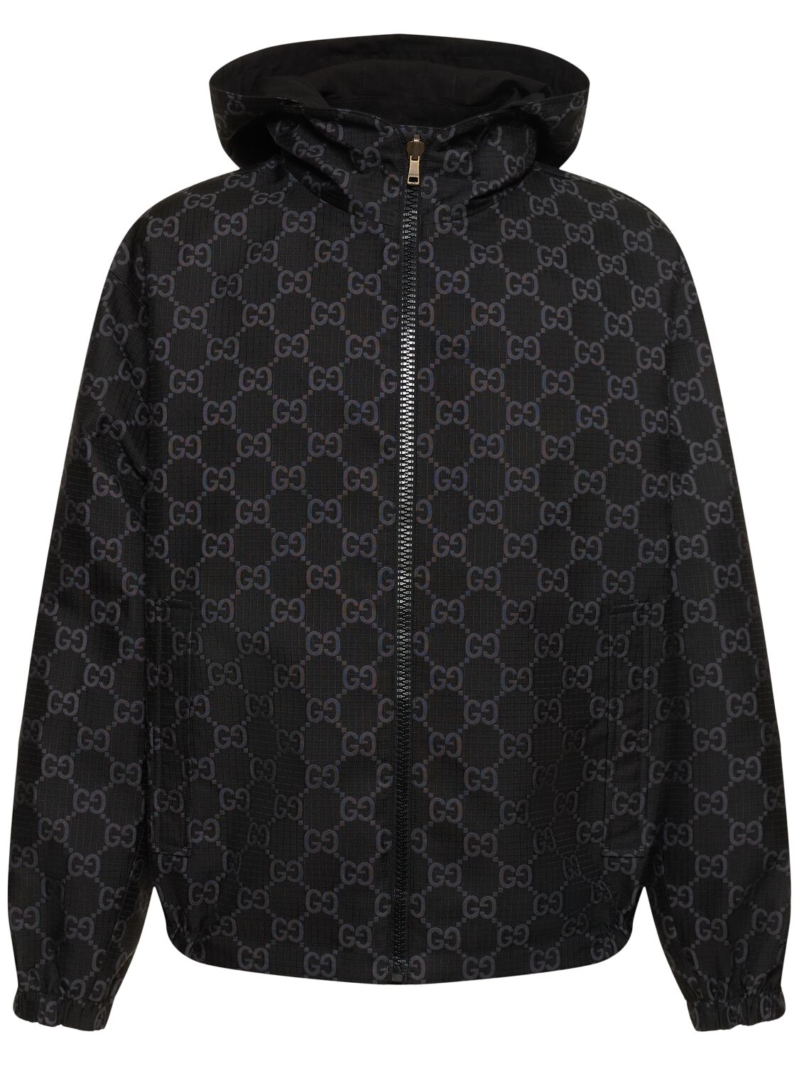 Gucci Gg Ripstop Tech Jacket In Black