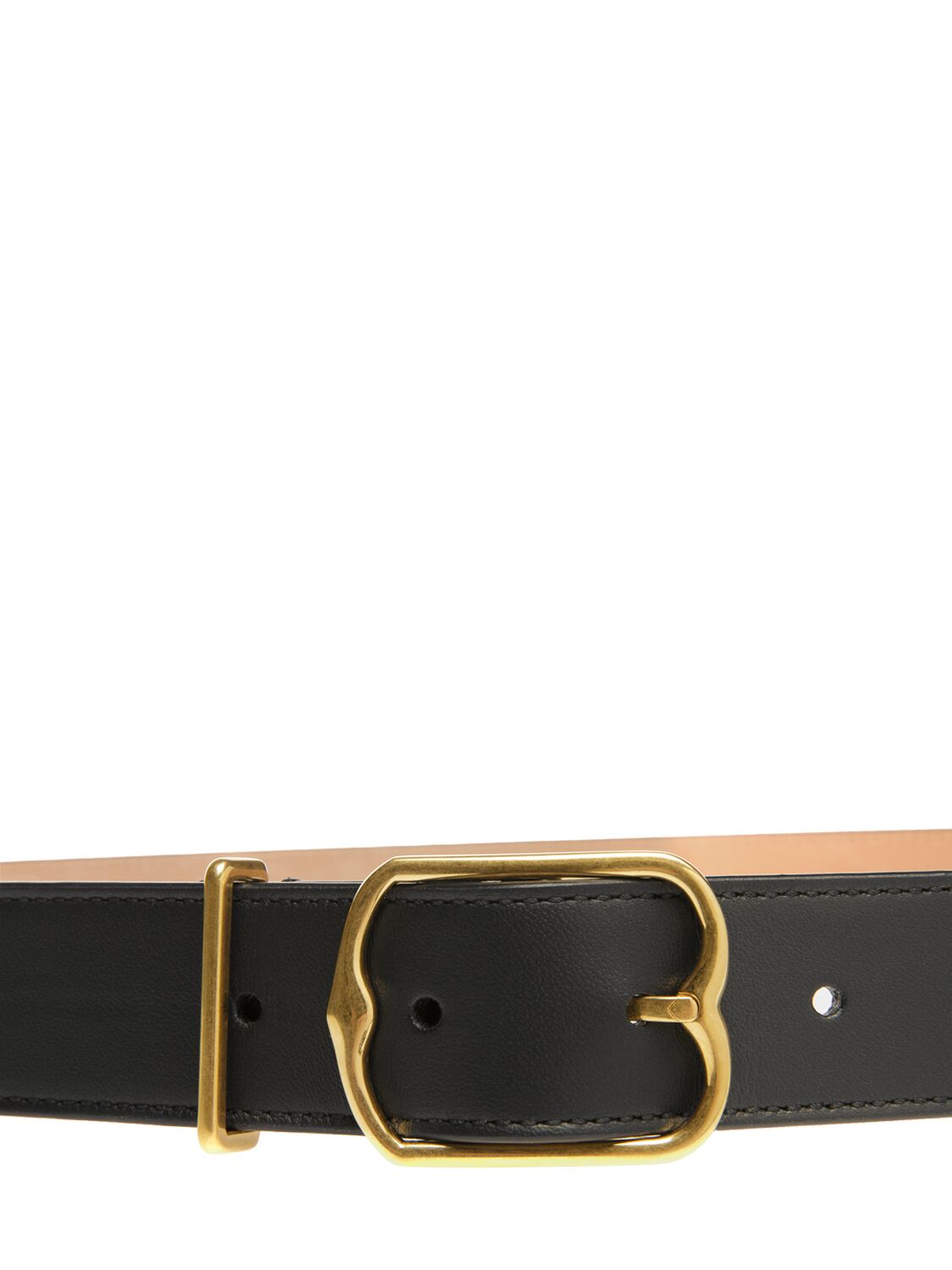 Shop Bally 30mm Emblem Buckle Leather Belt In Black