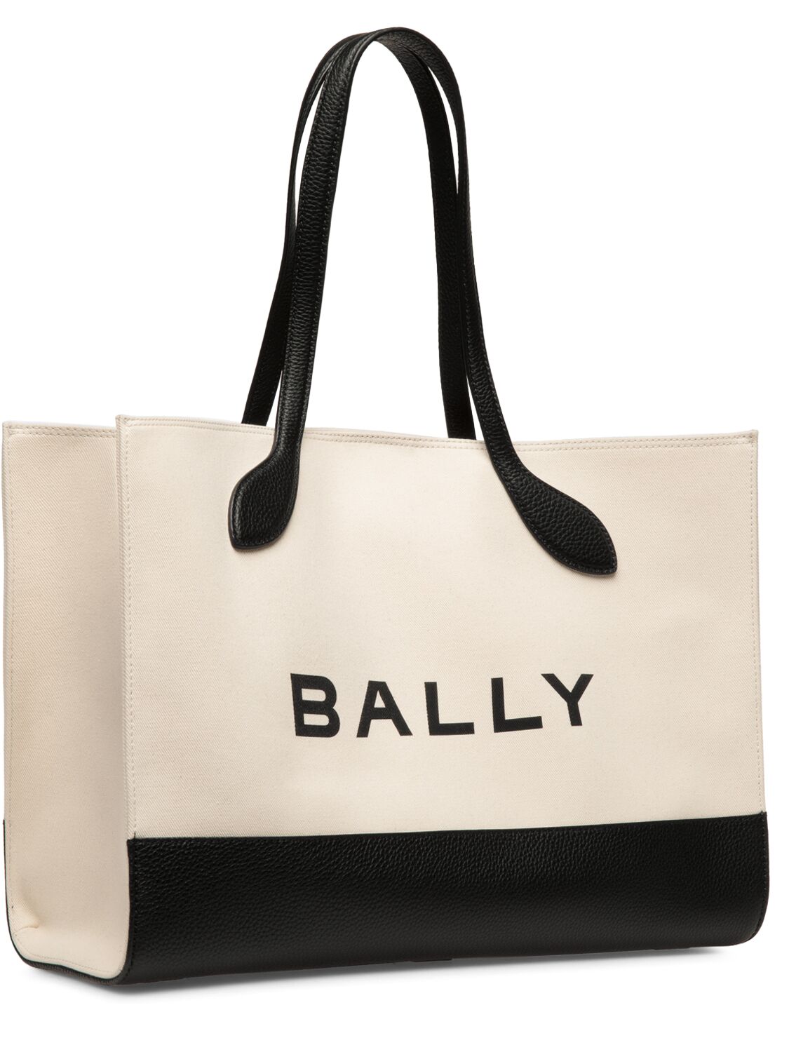 Shop Bally Bar Keep On Canvas Shoulder Bag In Natural,black
