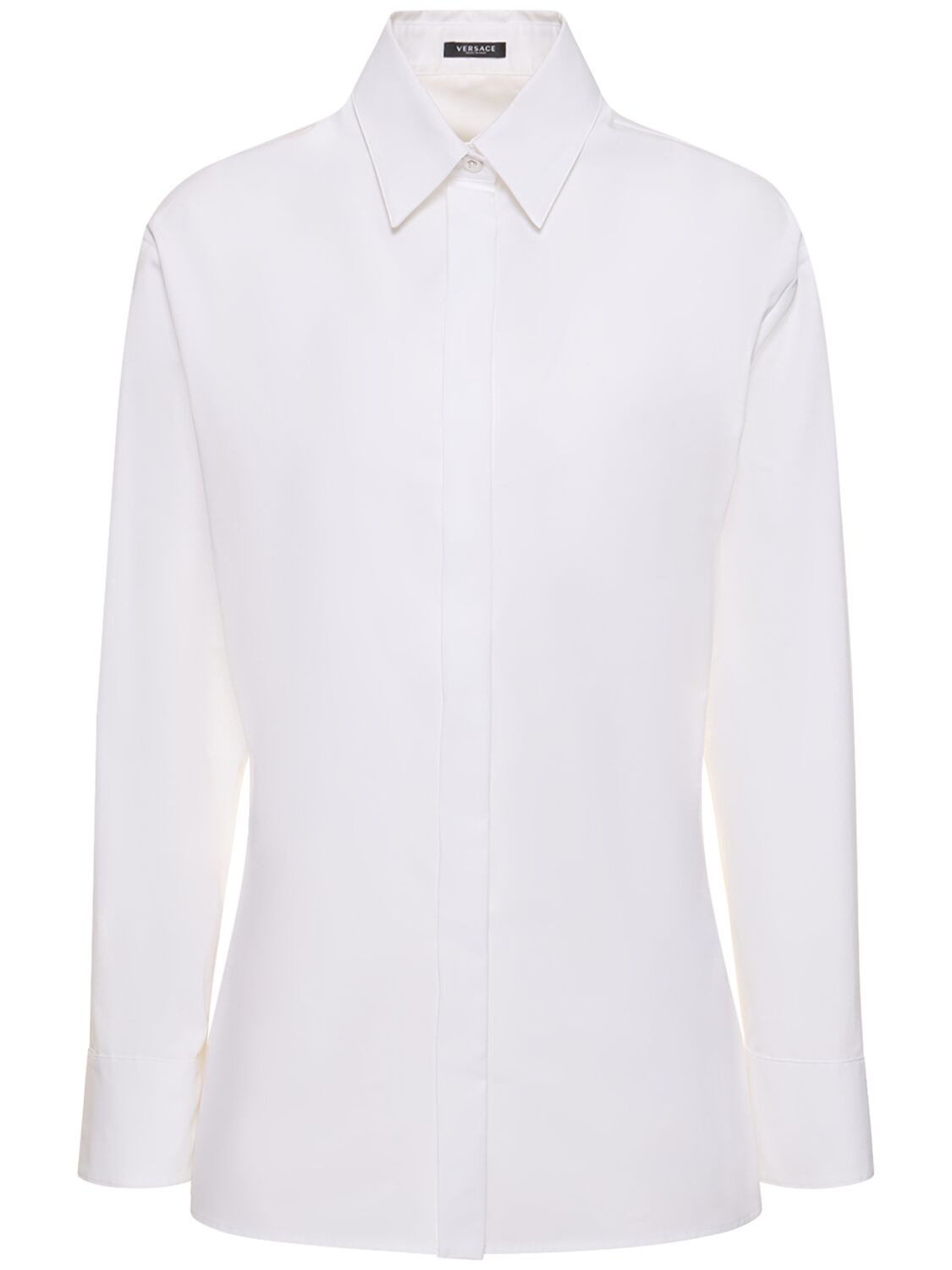 Versace Cotton Poplin Shirt In White