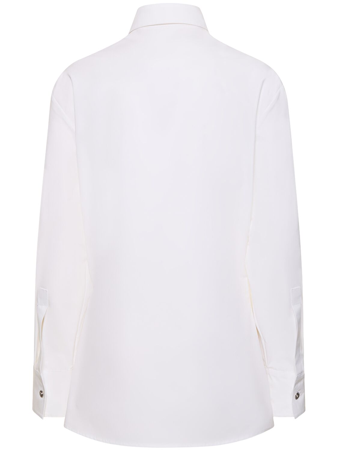 Shop Versace Cotton Poplin Shirt In White