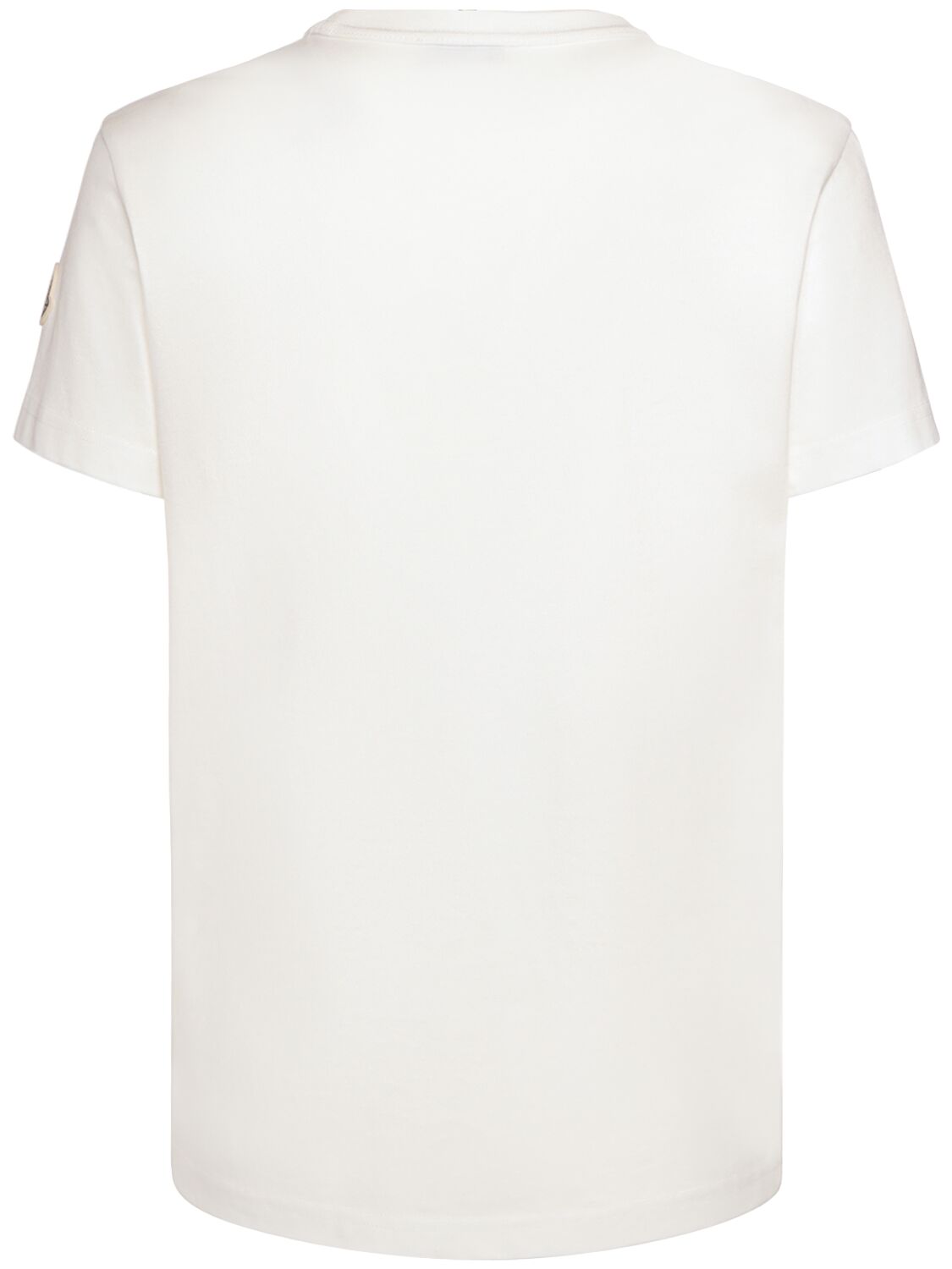 Shop Moncler Cotton Jersey T-shirt In White