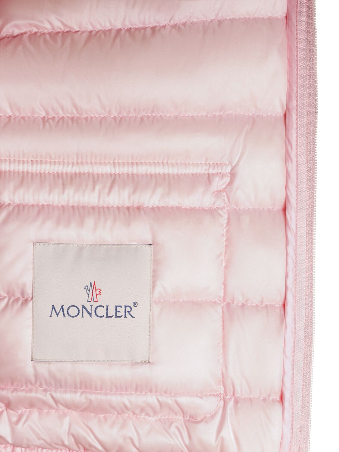 Shop Moncler Lans Short Nylon Down Jacket In Rose