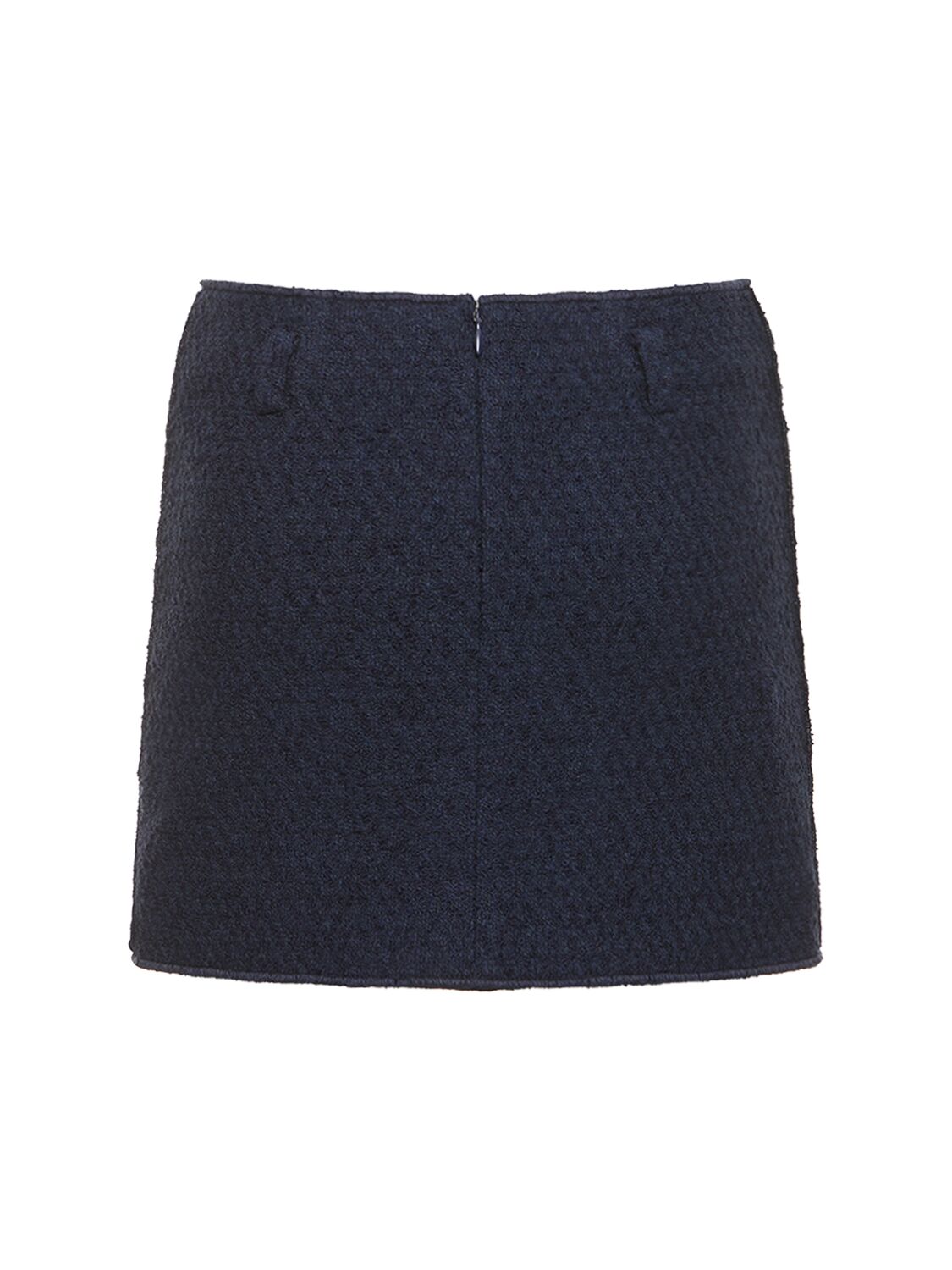 Shop Philosophy Di Lorenzo Serafini Bouclé Mini Skirt In Blue