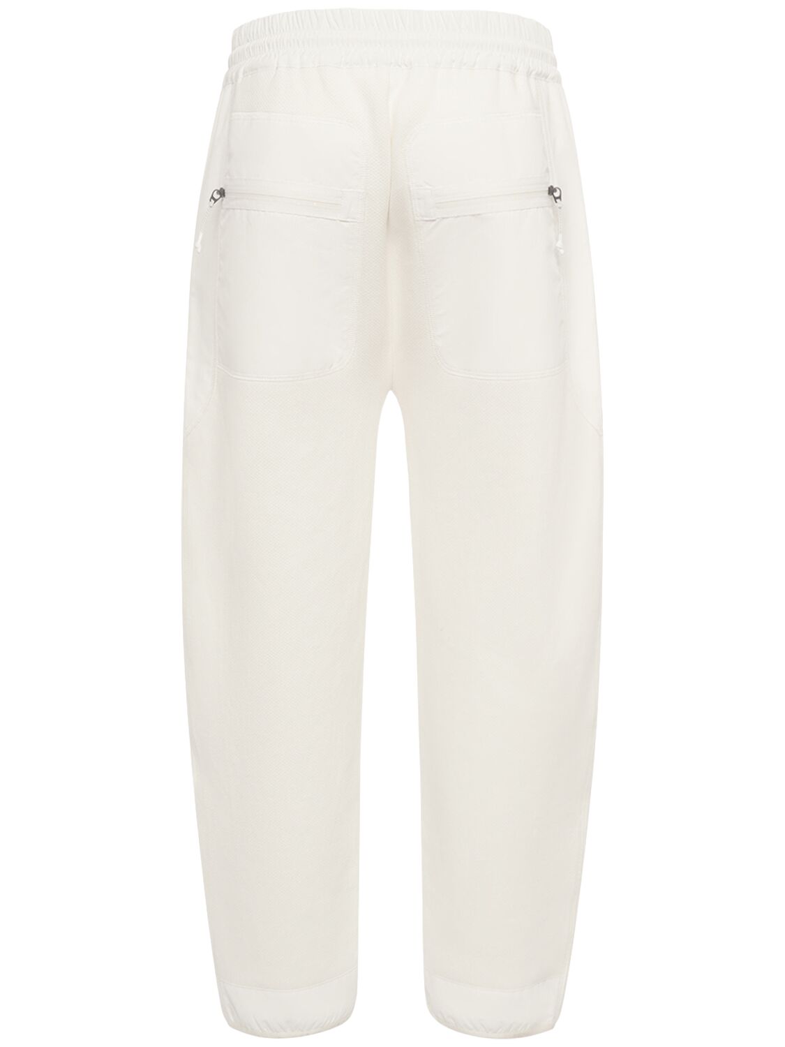 Shop Moncler Cny Cotton Jogging Pants In White