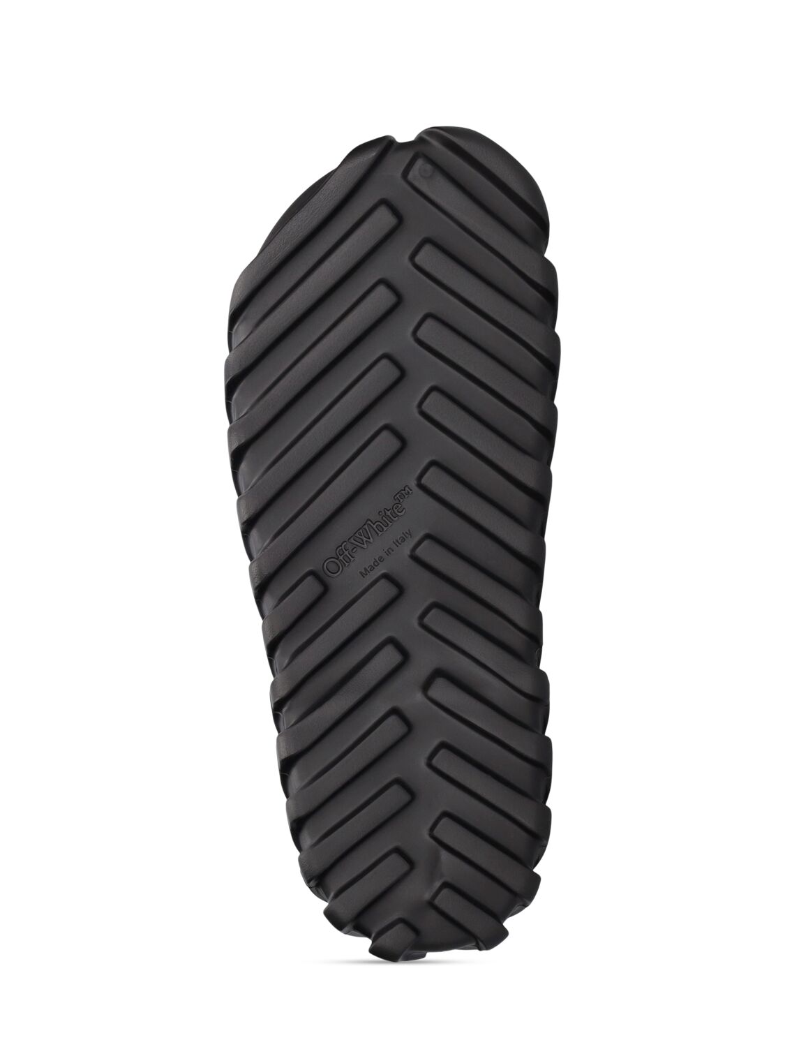 Shop Off-white Exploration Rubber Slide Sandals In Black