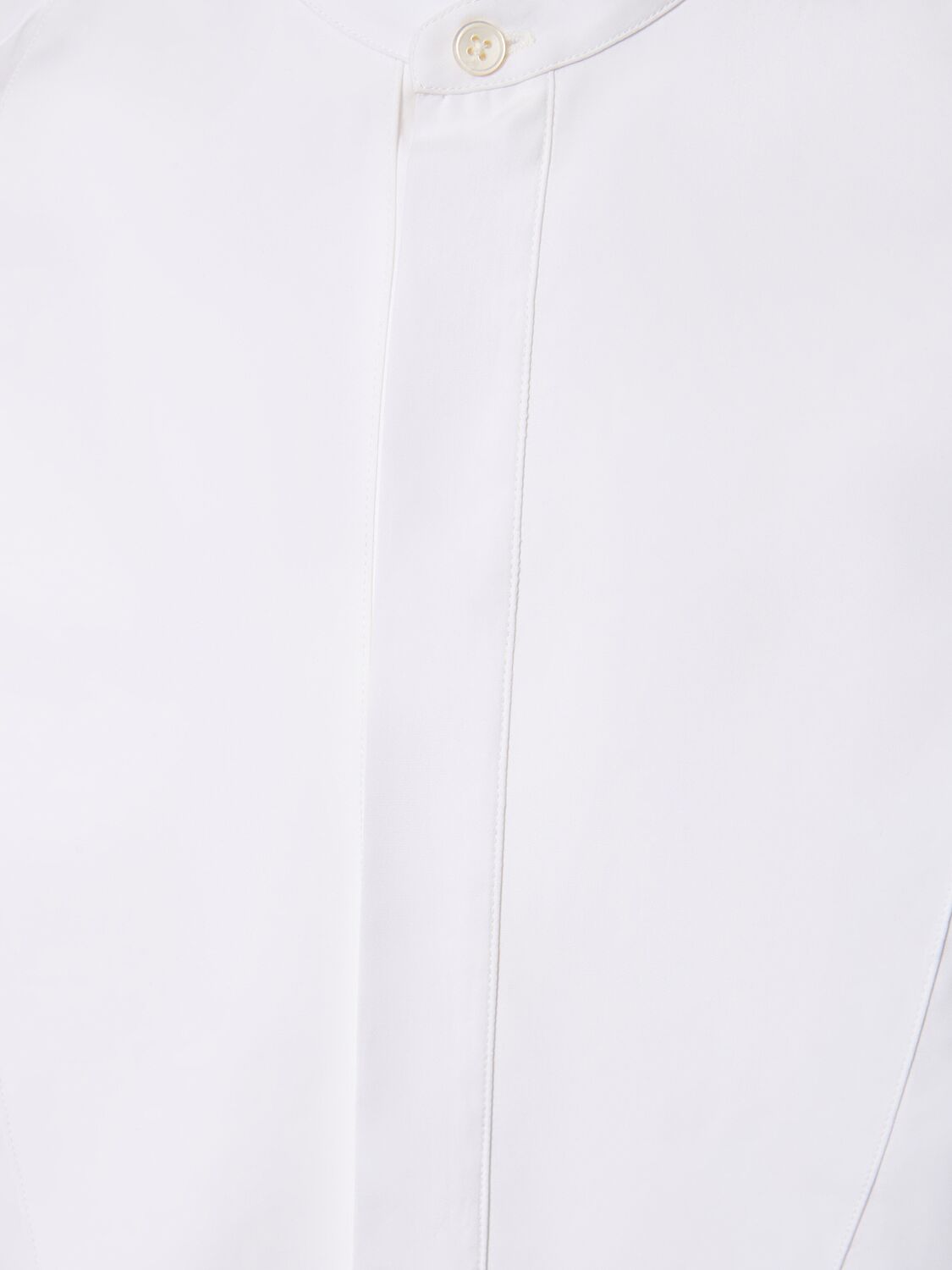 Shop Jil Sander Oversize Cotton Poplin Plastron Shirt In White