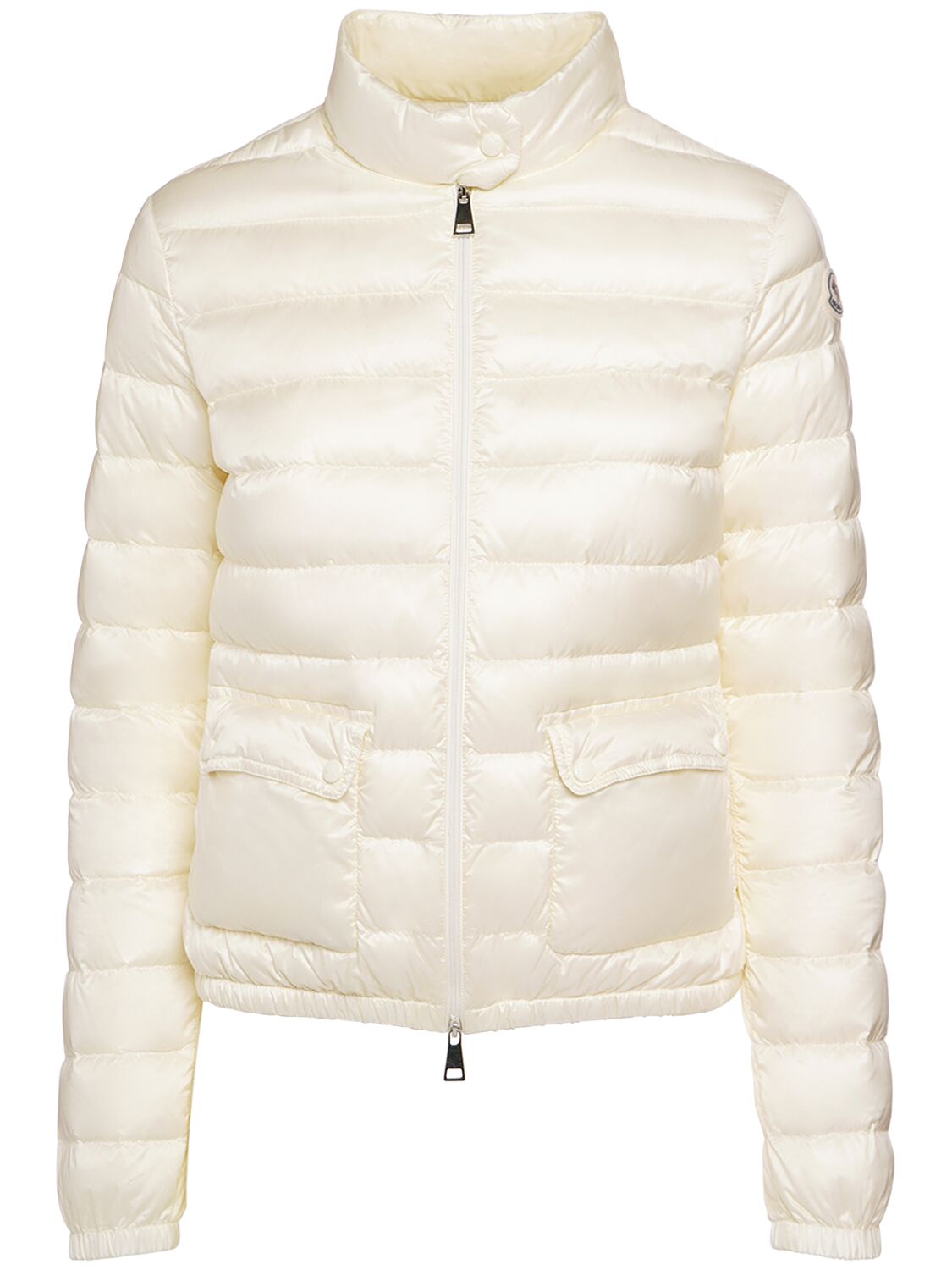 Moncler Lans Short Nylon Down Jacket In White