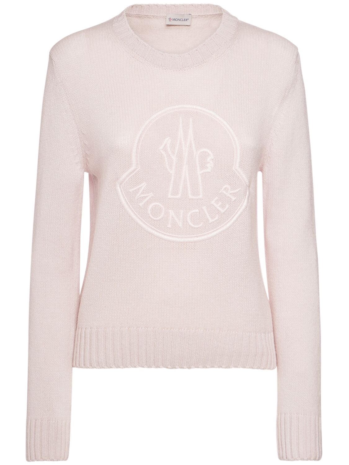 Image of Embroidered Logo Wool Blend Sweater