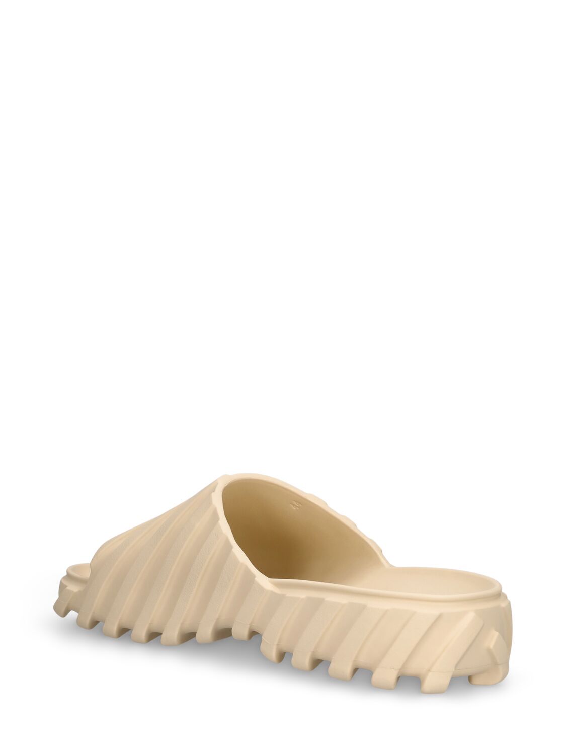 Shop Off-white Exploration Rubber Slide Sandals In Angora