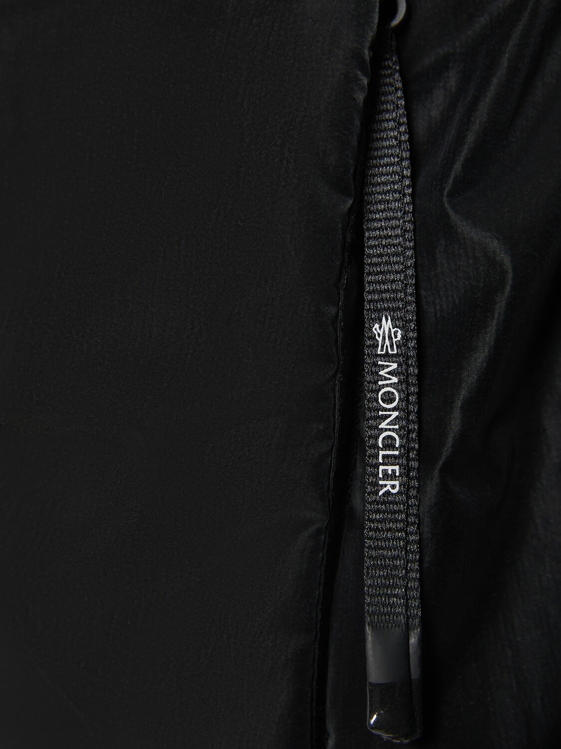 Shop Moncler Ananke Nylon Short Down Jacket In Black