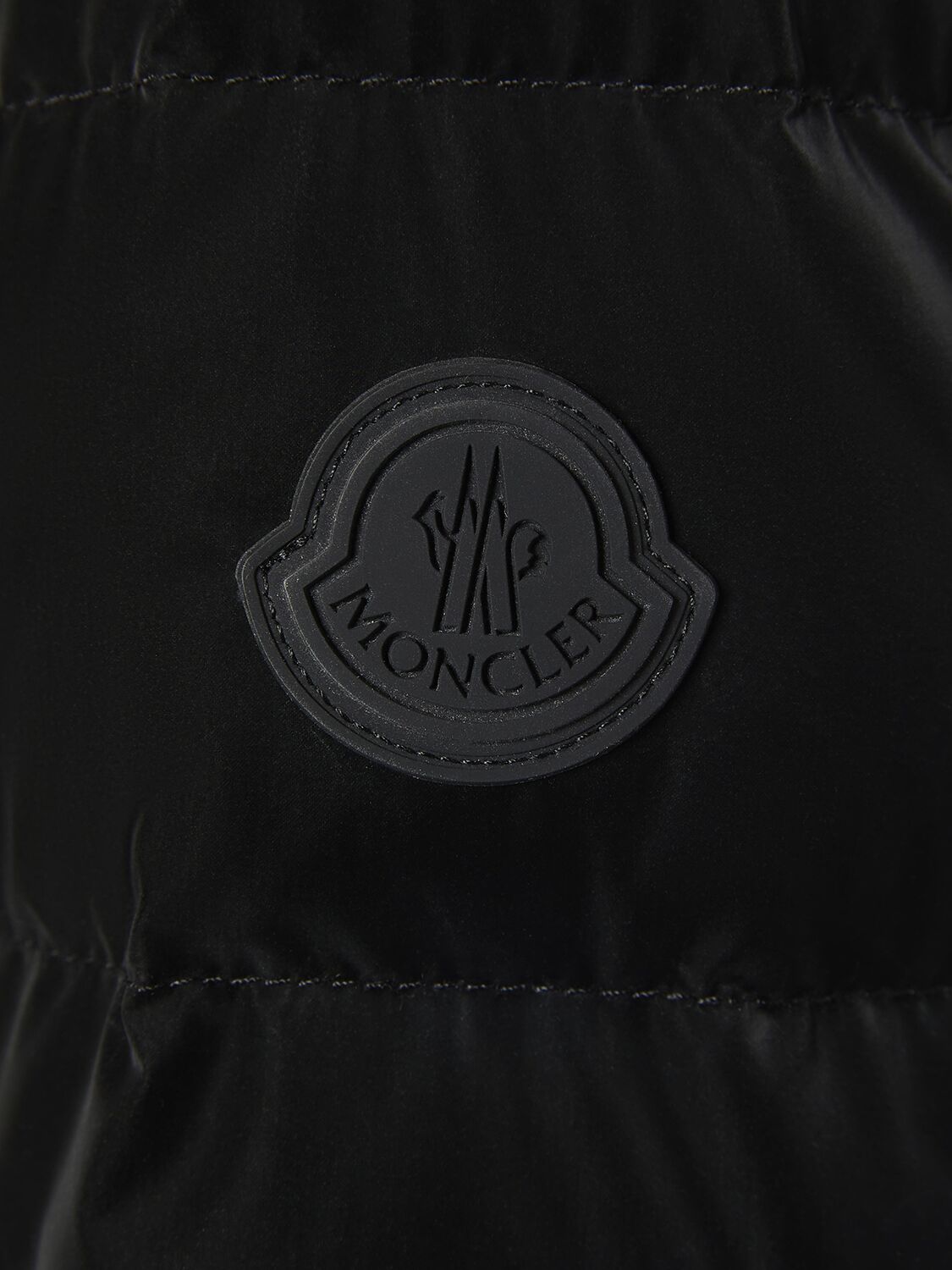 Shop Moncler Ananke Nylon Short Down Jacket In Black