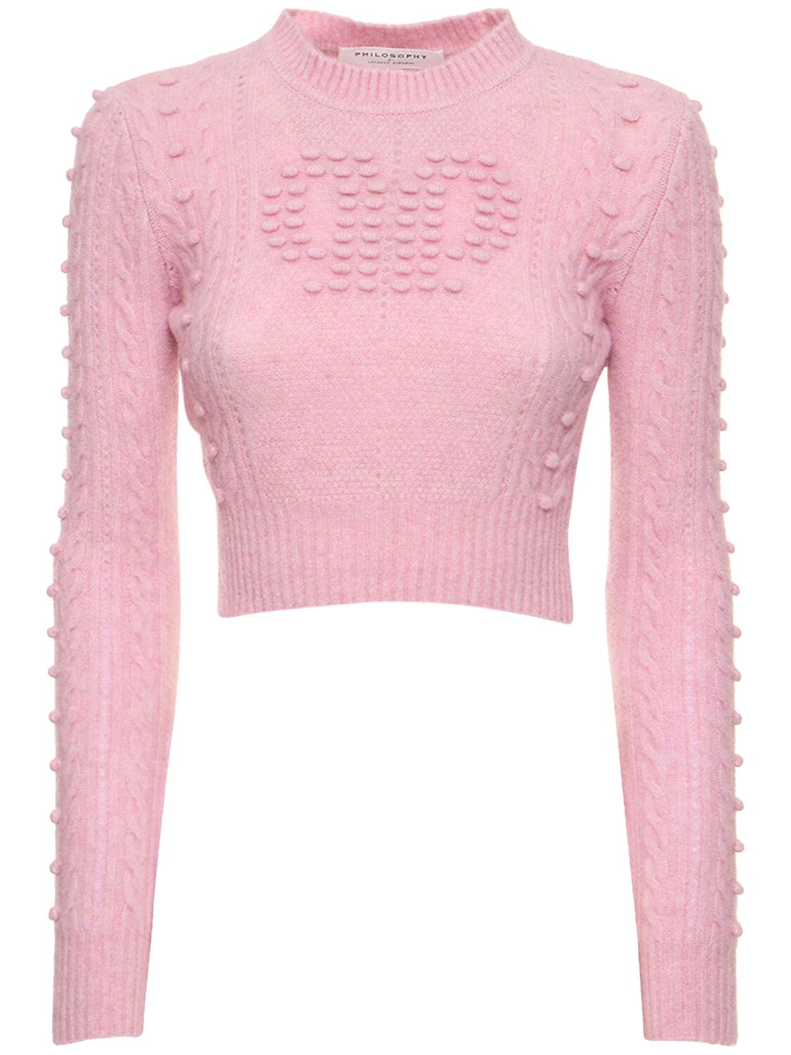 Image of Merino Blend Wool Cropped Sweater