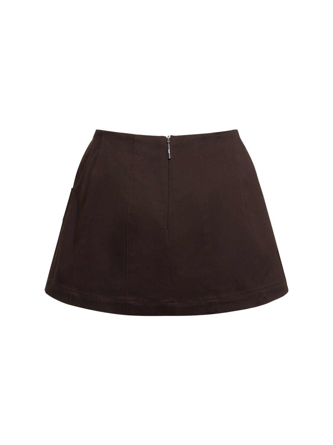 Shop Msgm Stretch Cotton Shorts In Brown