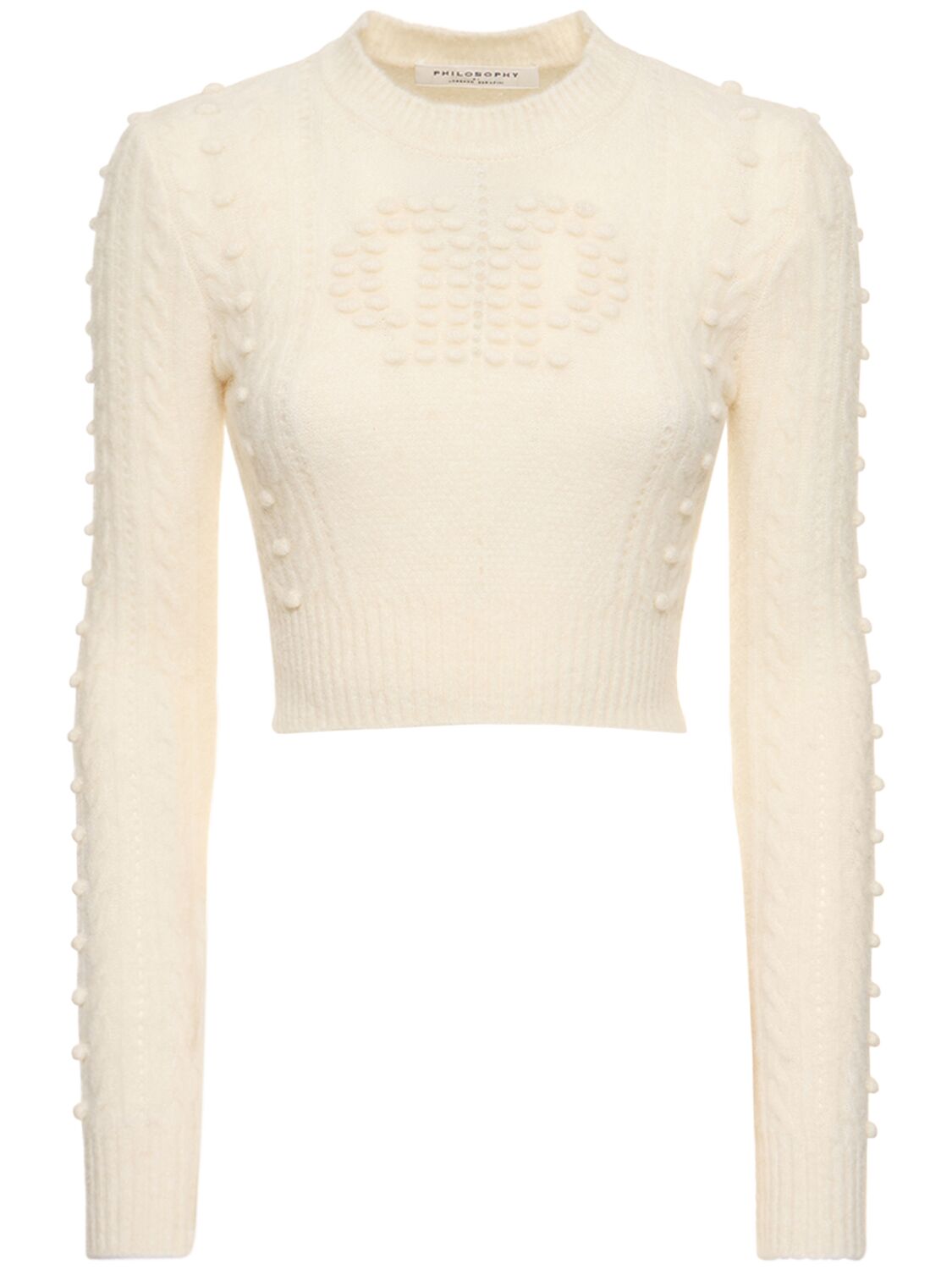 Philosophy Di Lorenzo Serafini Kurzer Strickpullover Aus Merinowollmischung In Neutral