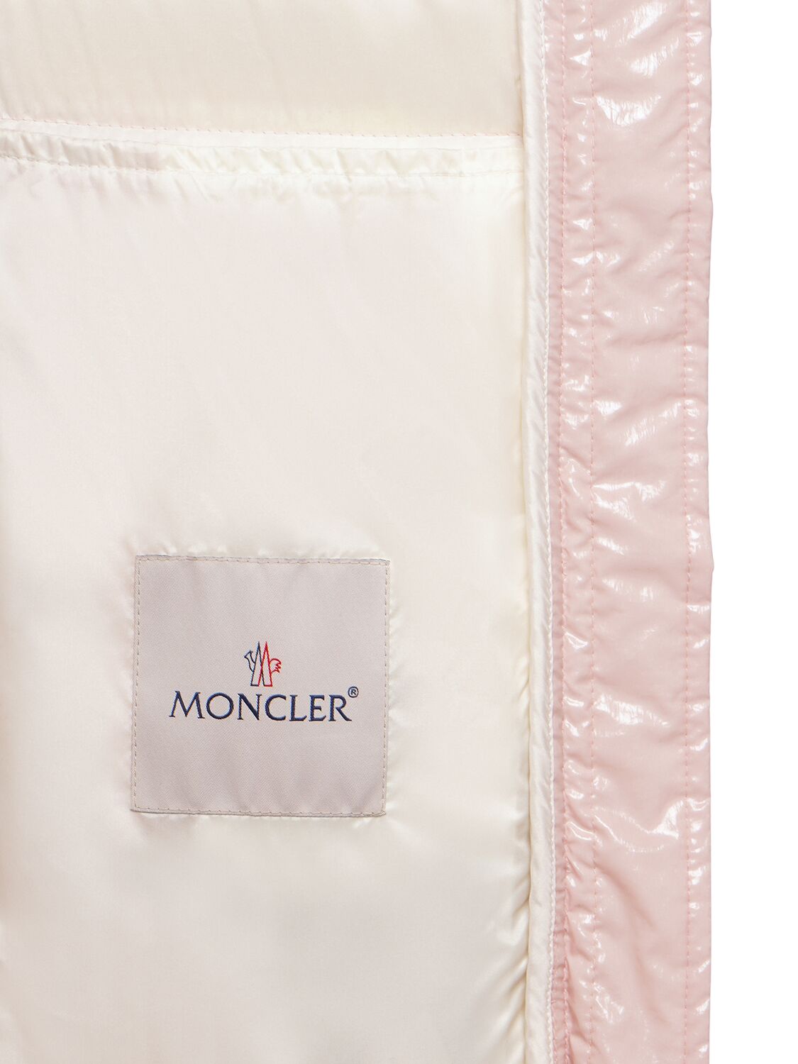 Shop Moncler Alcibia Nylon Down Vest In Pink