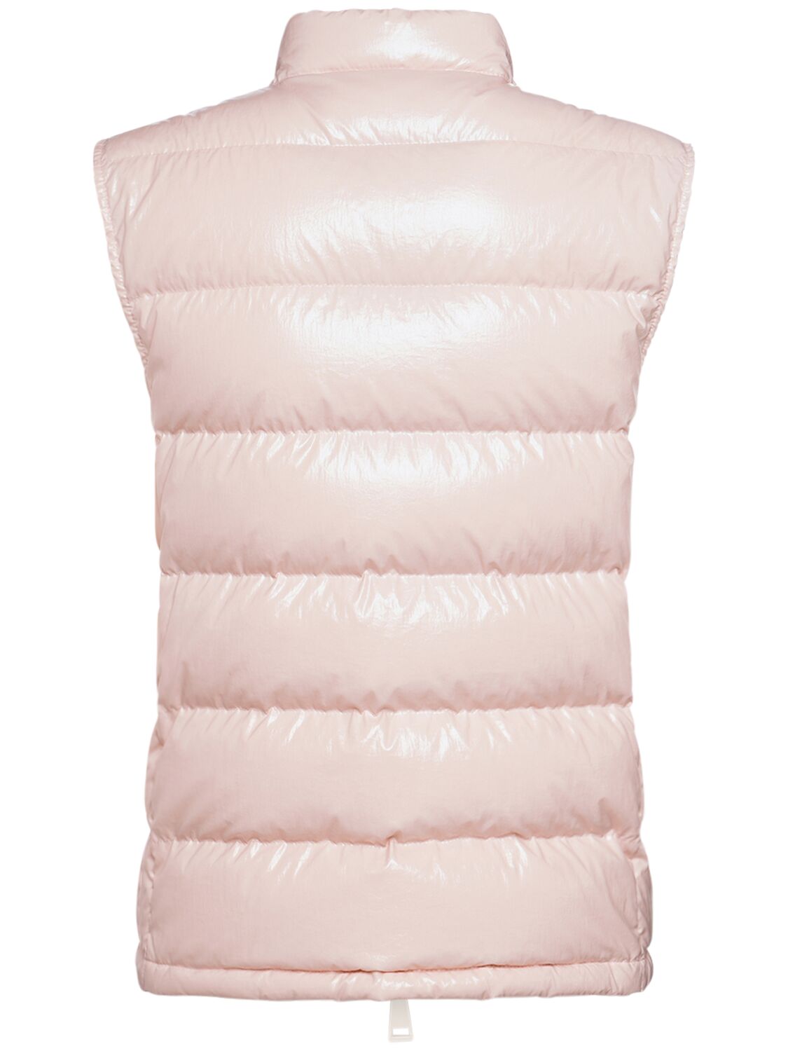Shop Moncler Alcibia Nylon Down Vest In Pink