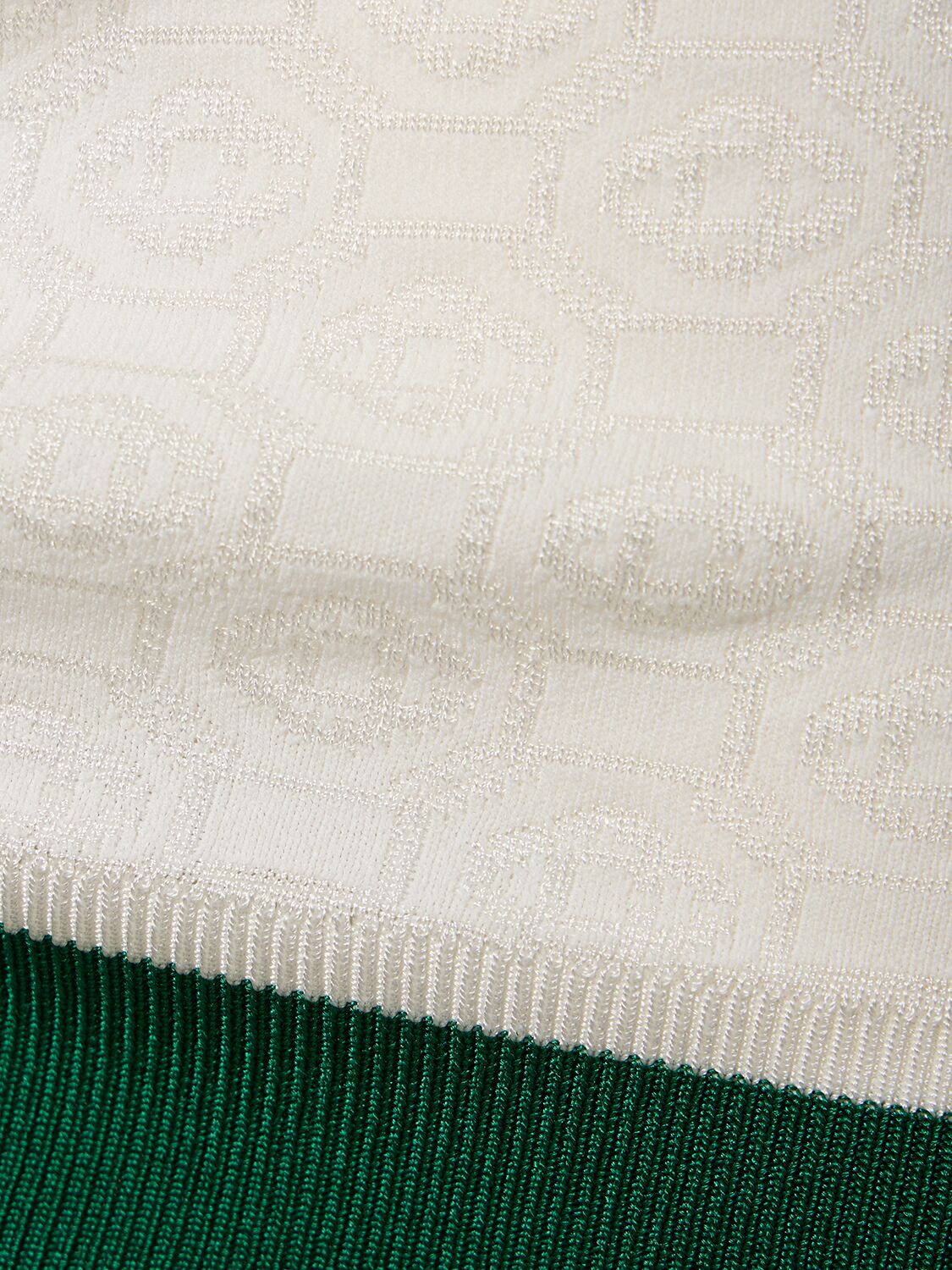 Shop Casablanca Knit Mini Skirt In White,green