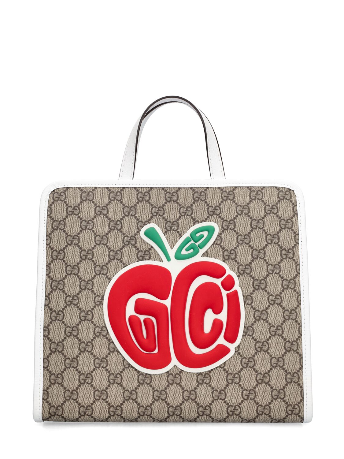 Gucci Kids' Gg Supreme Tote Bag In Ebony,red