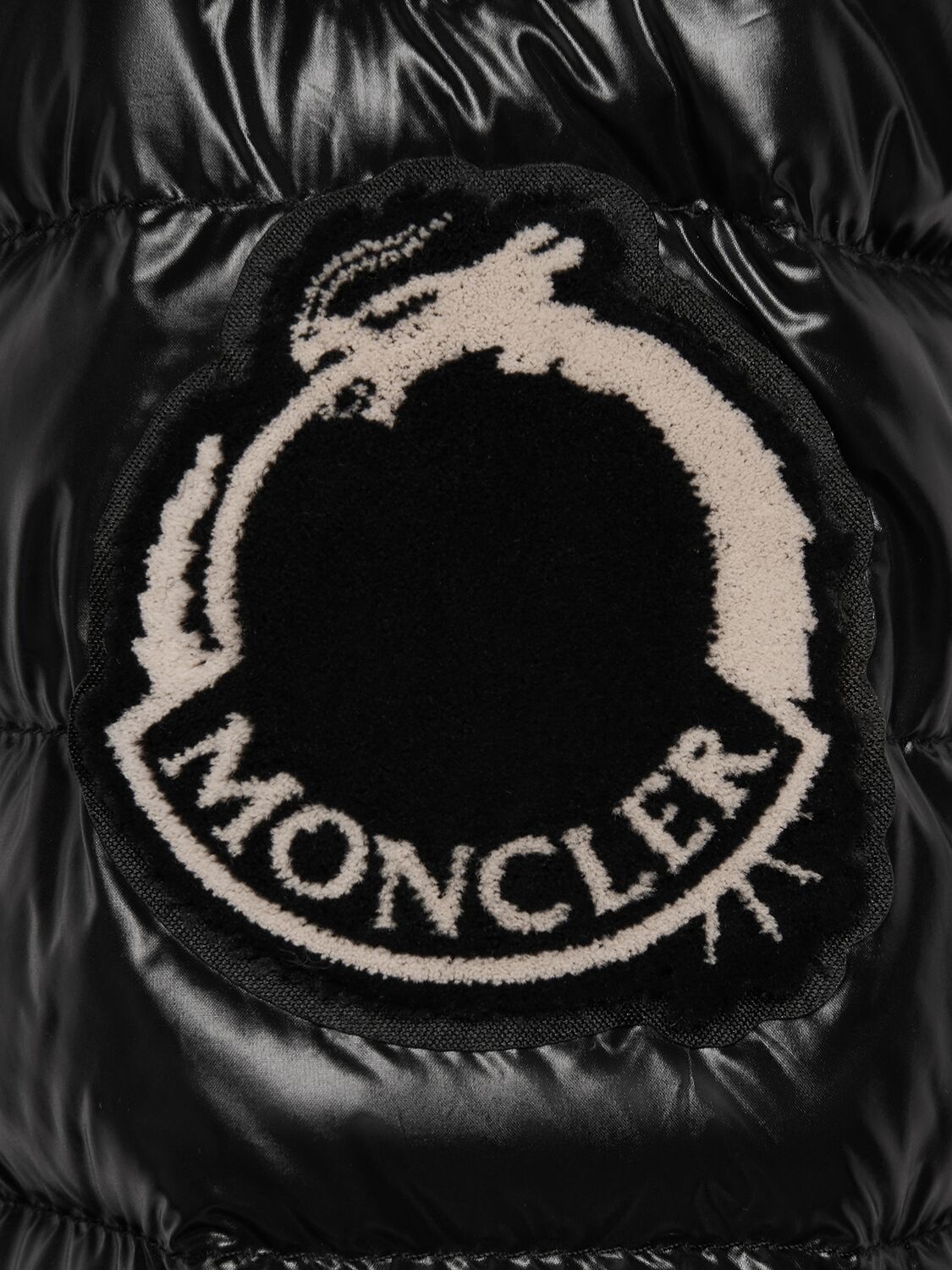 Shop Moncler Cny Bixi Nylon Laquè Down Jacket In Black