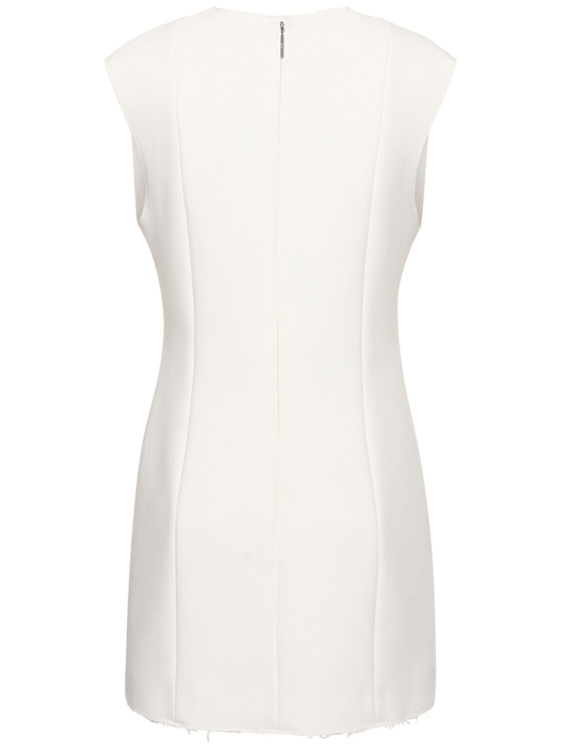 Shop Msgm Tech Mini Dress In Off White