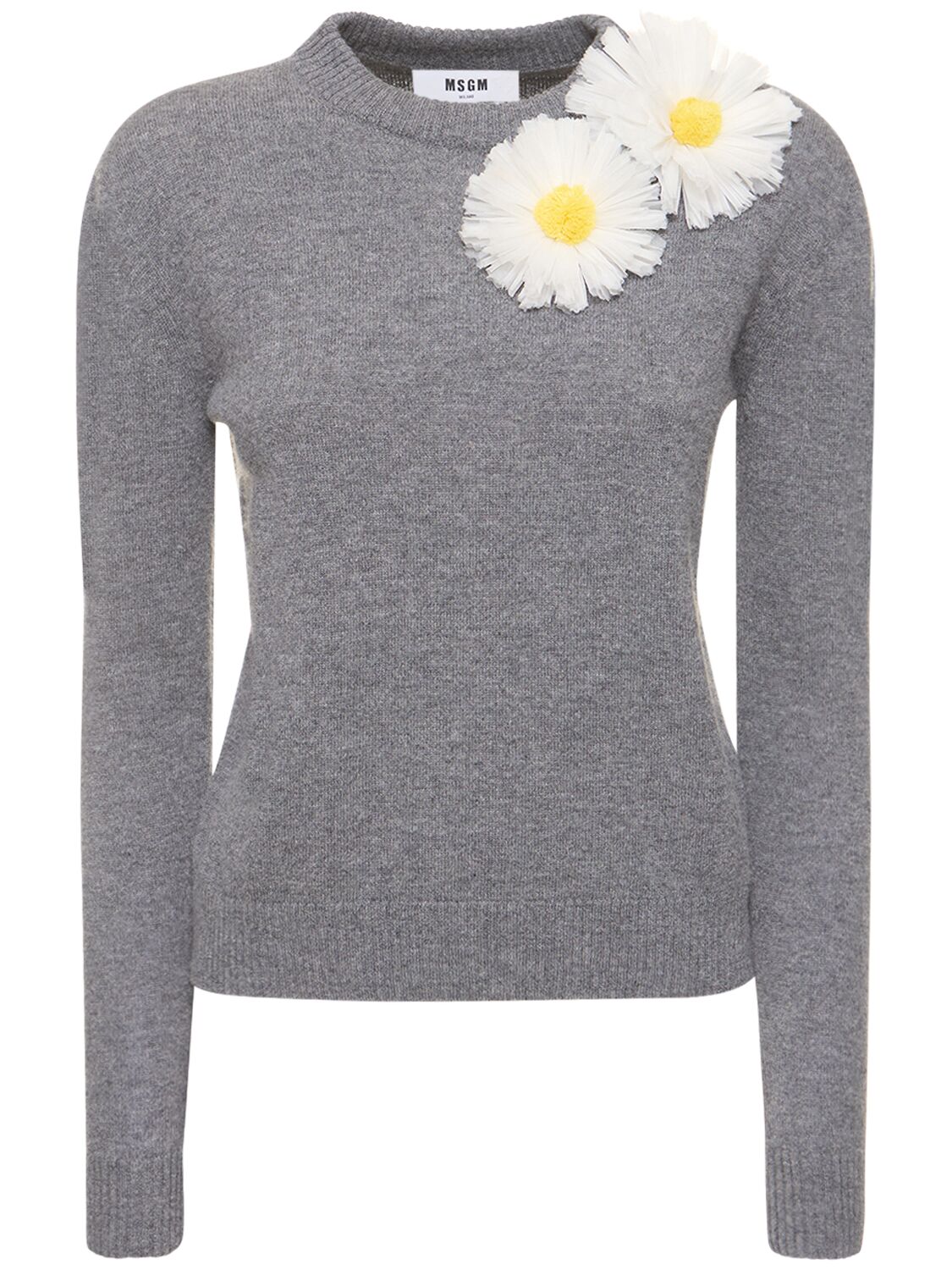 Msgm Wool Blend Sweater In Grey