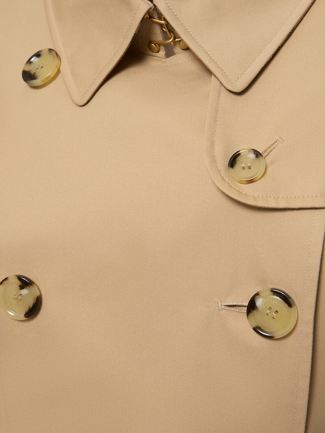 Shop Burberry Kensington Mid-length Canvas Trench Coat In Dark Beige