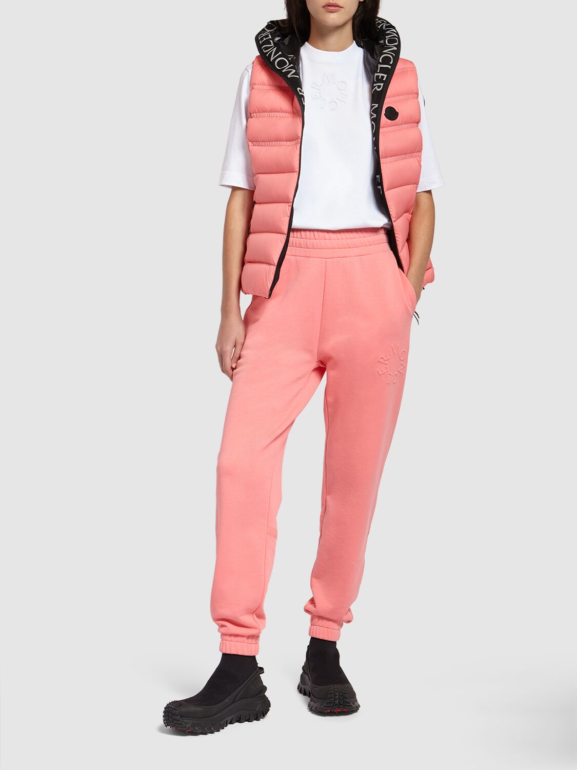 Shop Moncler Aliterse Nylon Down Vest In Coral