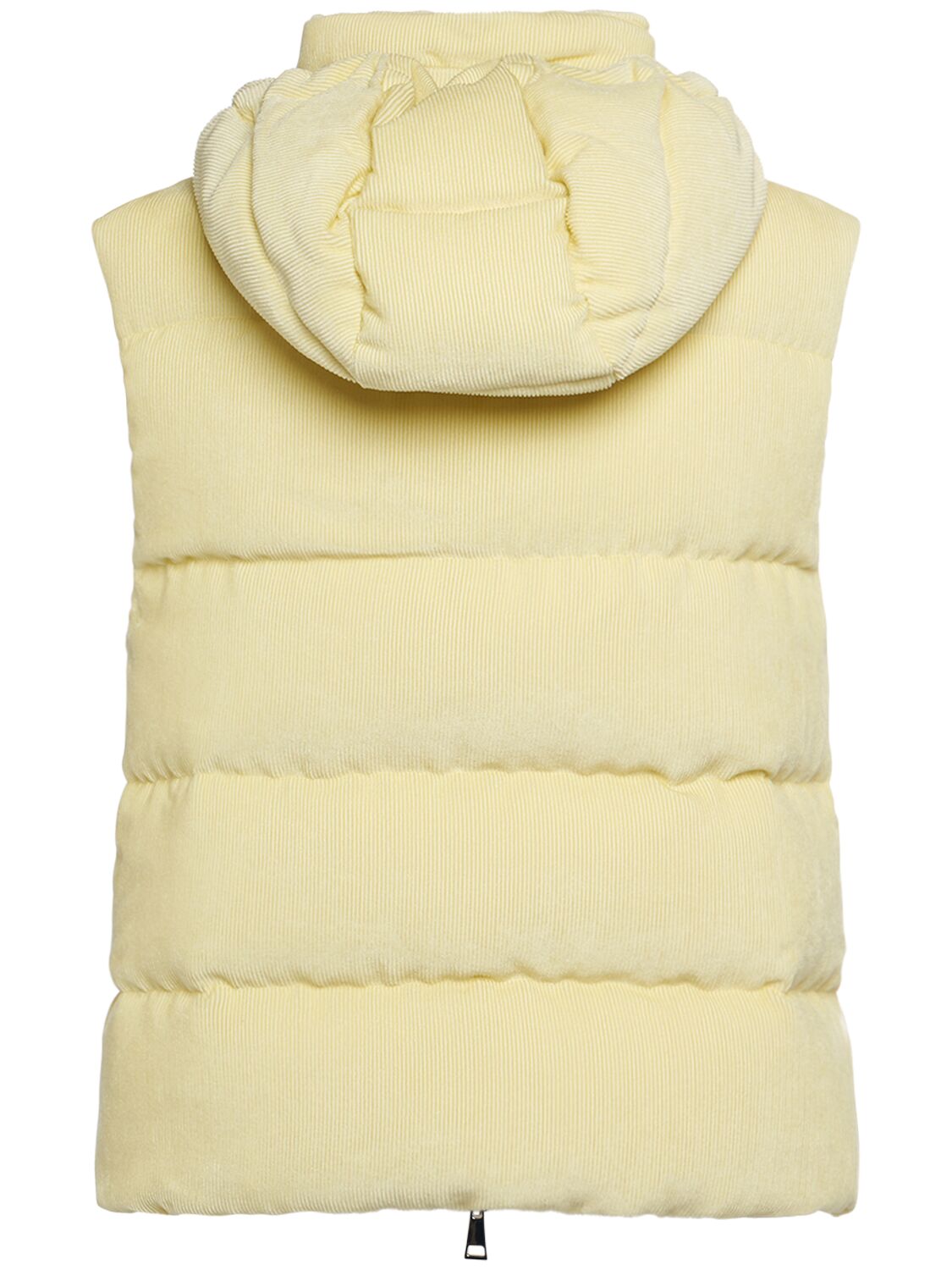 Shop Moncler Agelao Viscose Down Vest In Yellow