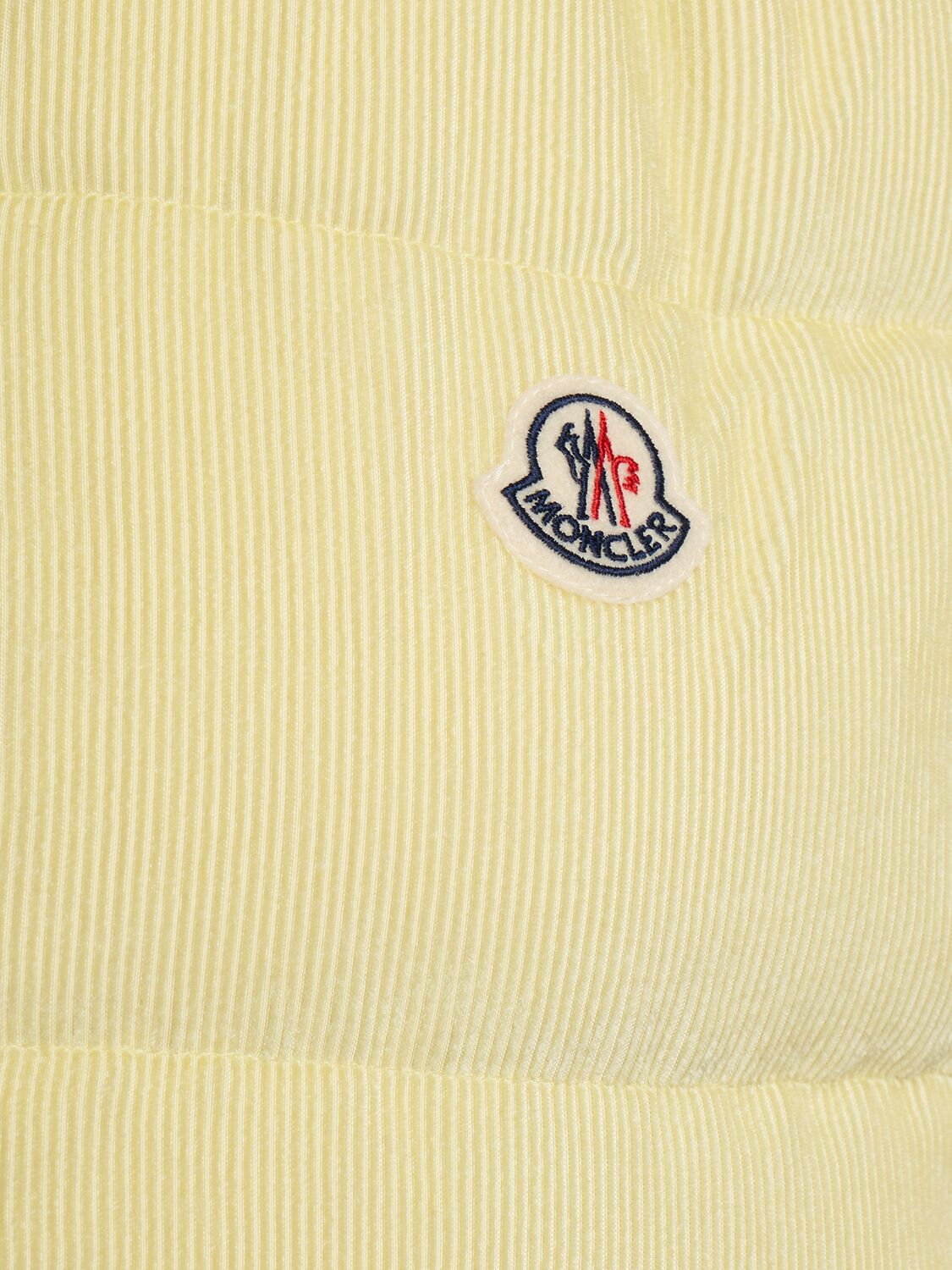 Shop Moncler Agelao Viscose Down Vest In Yellow