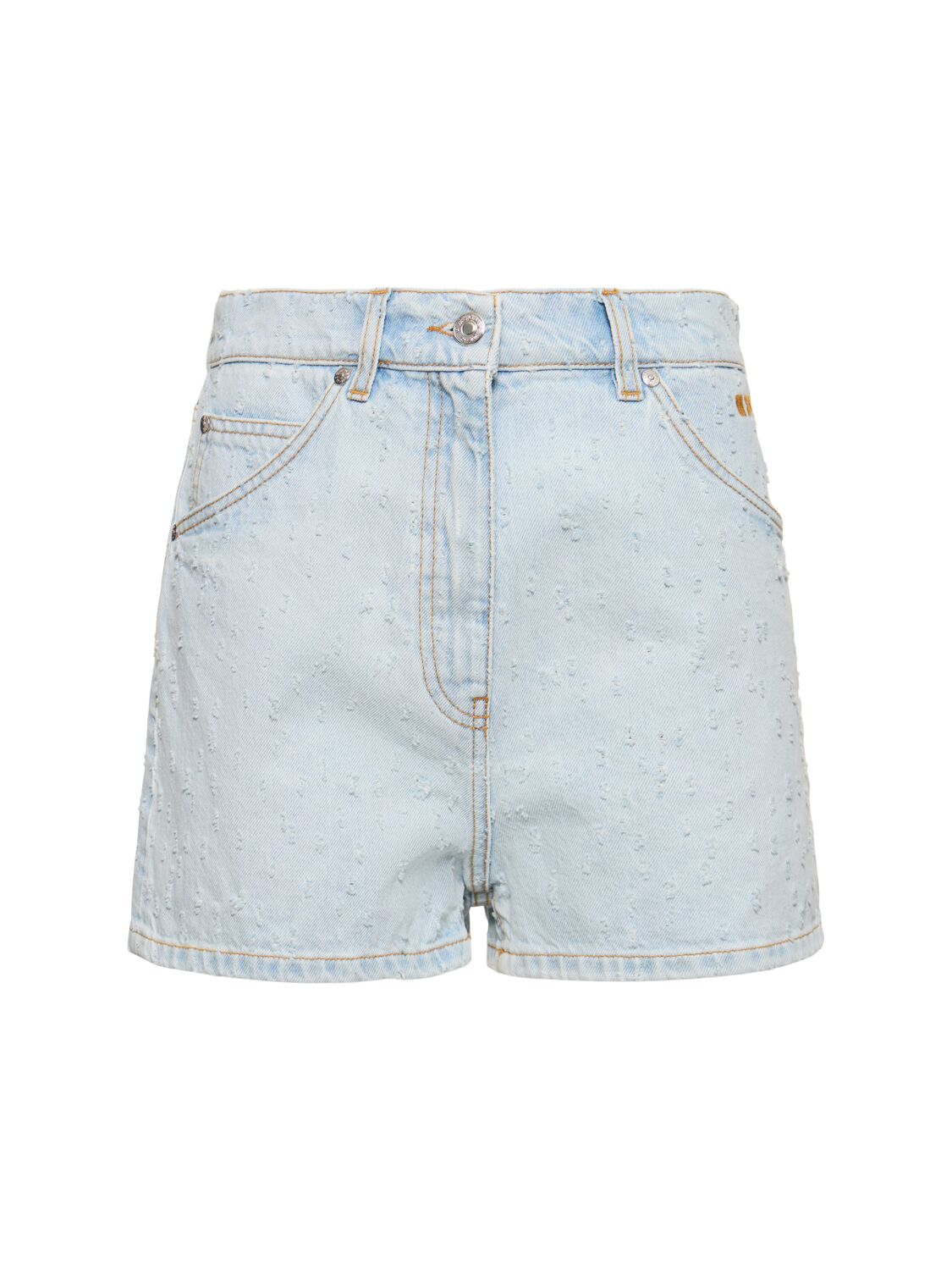Image of Cotton Denim Shorts