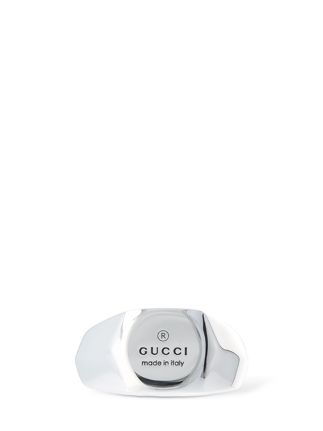Shop Gucci Trademark Sterling Silver Ring
