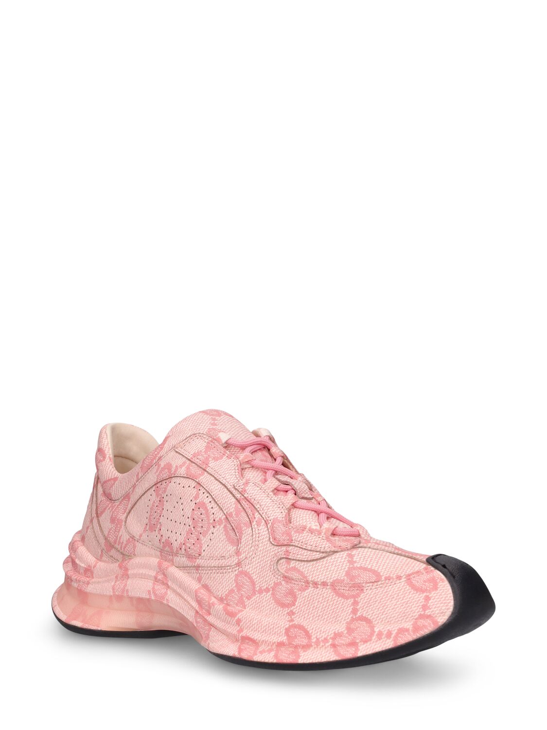 Shop Gucci 62mm  Run Leather Sneakers In Pink