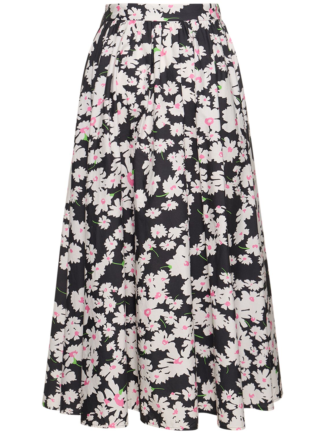 Image of Printed Cotton Midi Skirt