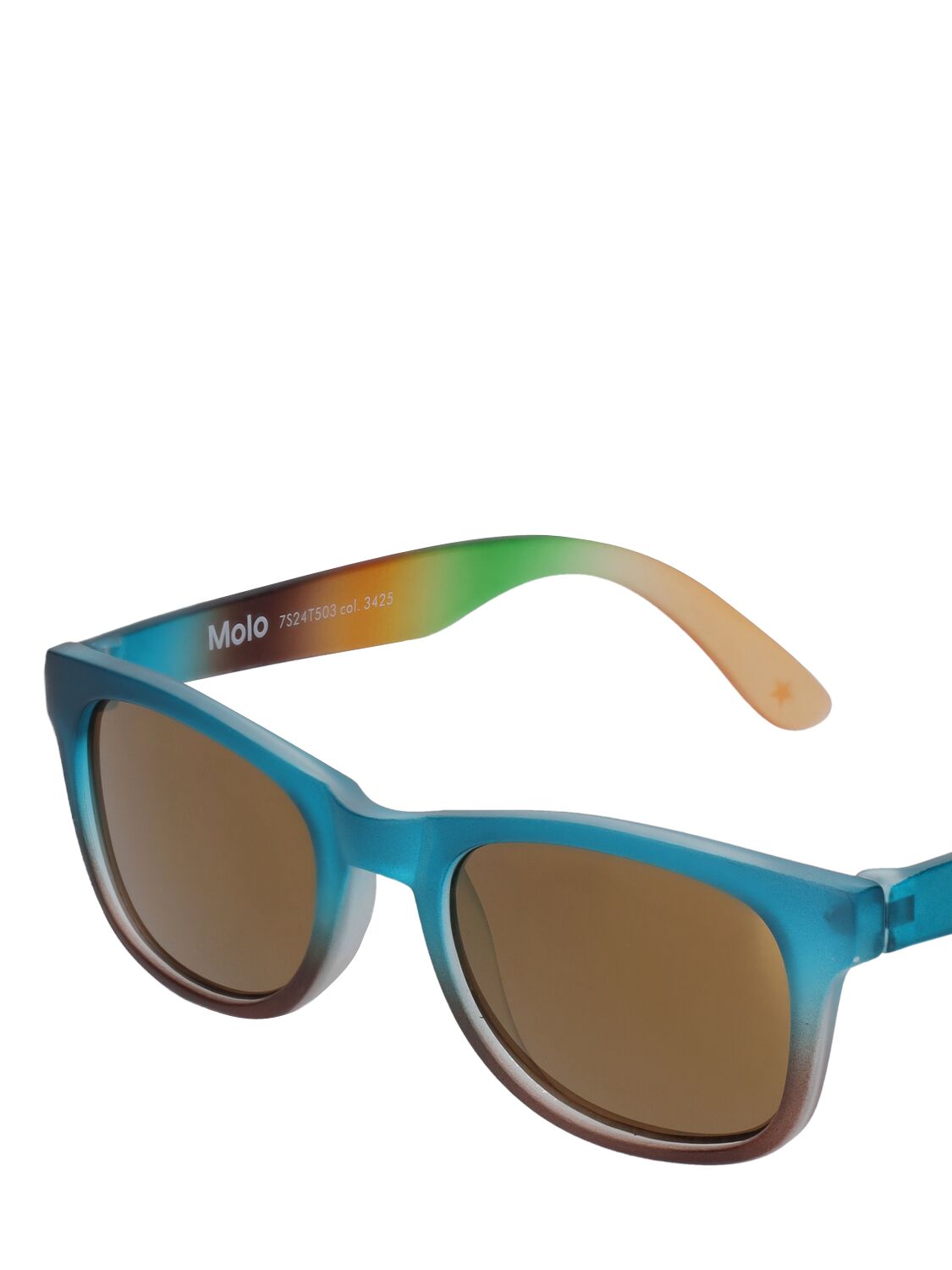 Shop Molo Printed Polycarbonate Sunglasses In Multicolor