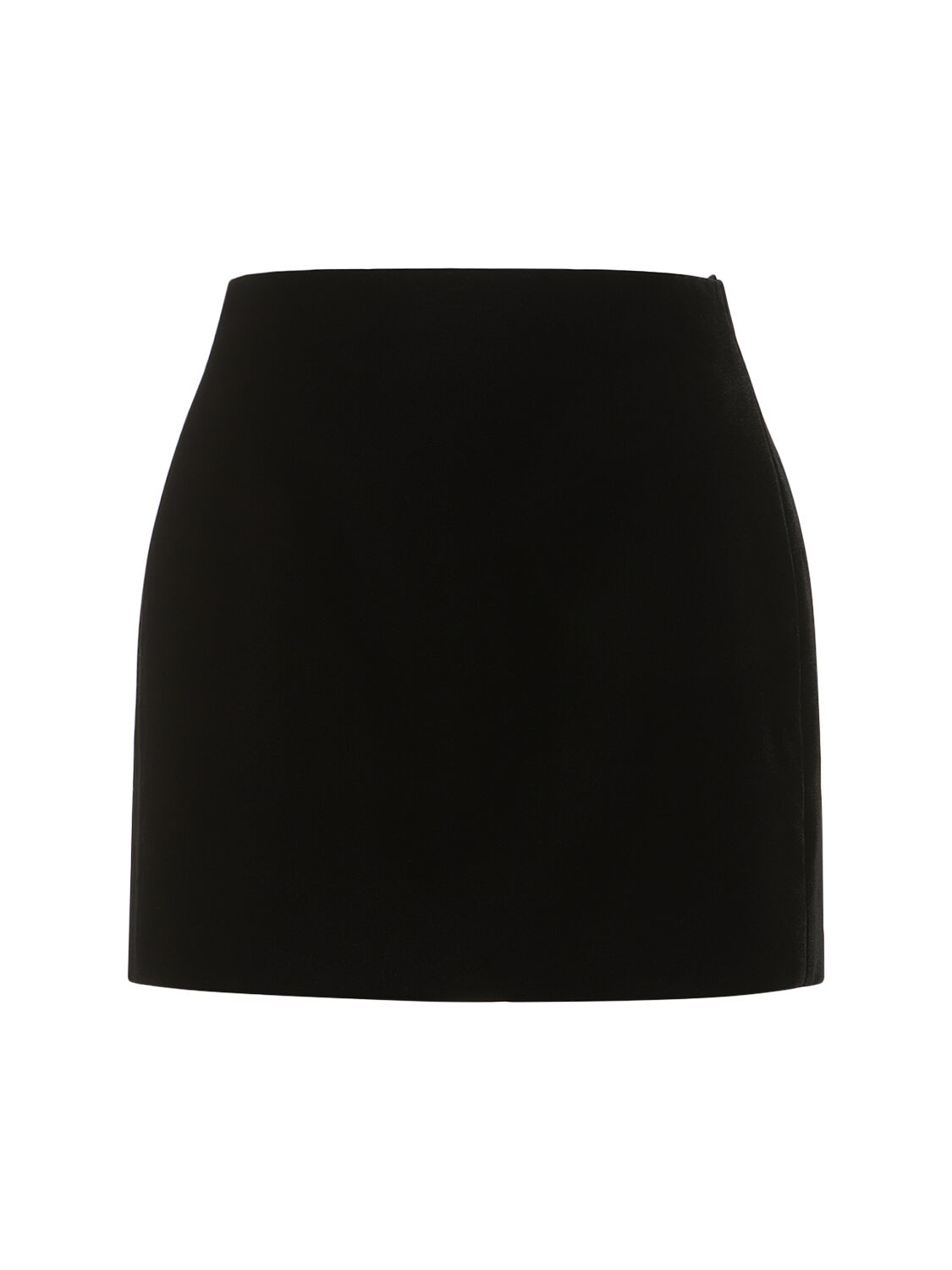 Wardrobe.nyc Viscose Blend Velvet Mini Skirt In Black