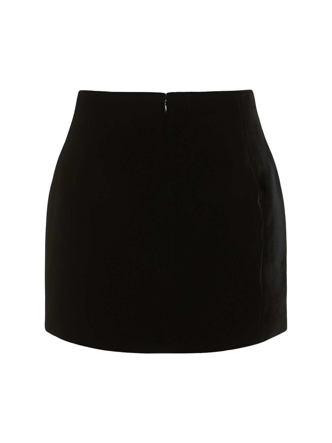 Shop Wardrobe.nyc Viscose Blend Velvet Mini Skirt In Black