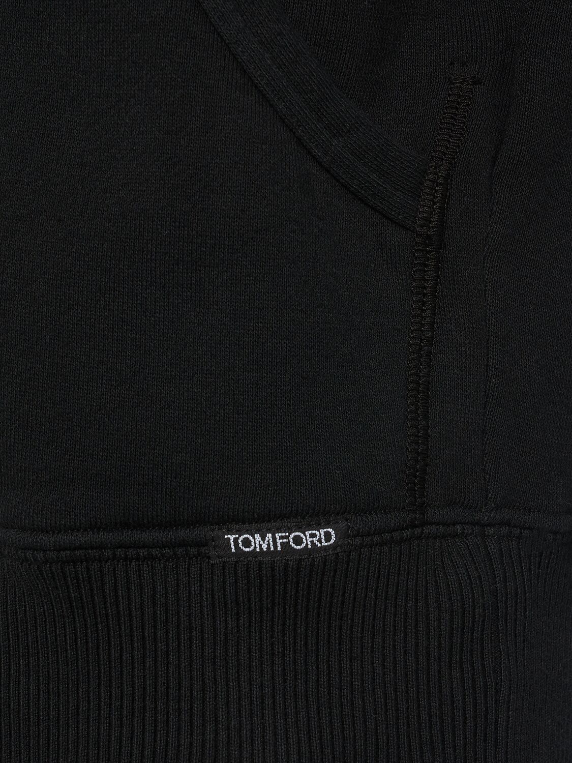 Shop Tom Ford Vintage Garment Zip Hoodie In Black