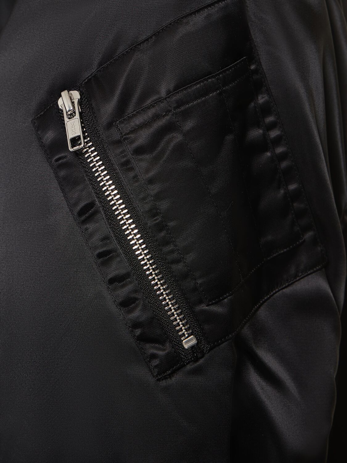 Shop Stand Studio Prim Satin Twill Bomber Jacket In Black