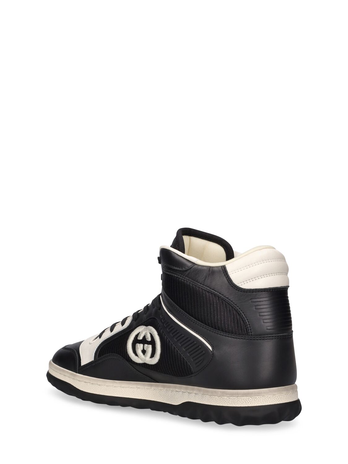 Shop Gucci Mac80 Leather & Tech Sneakers In Black