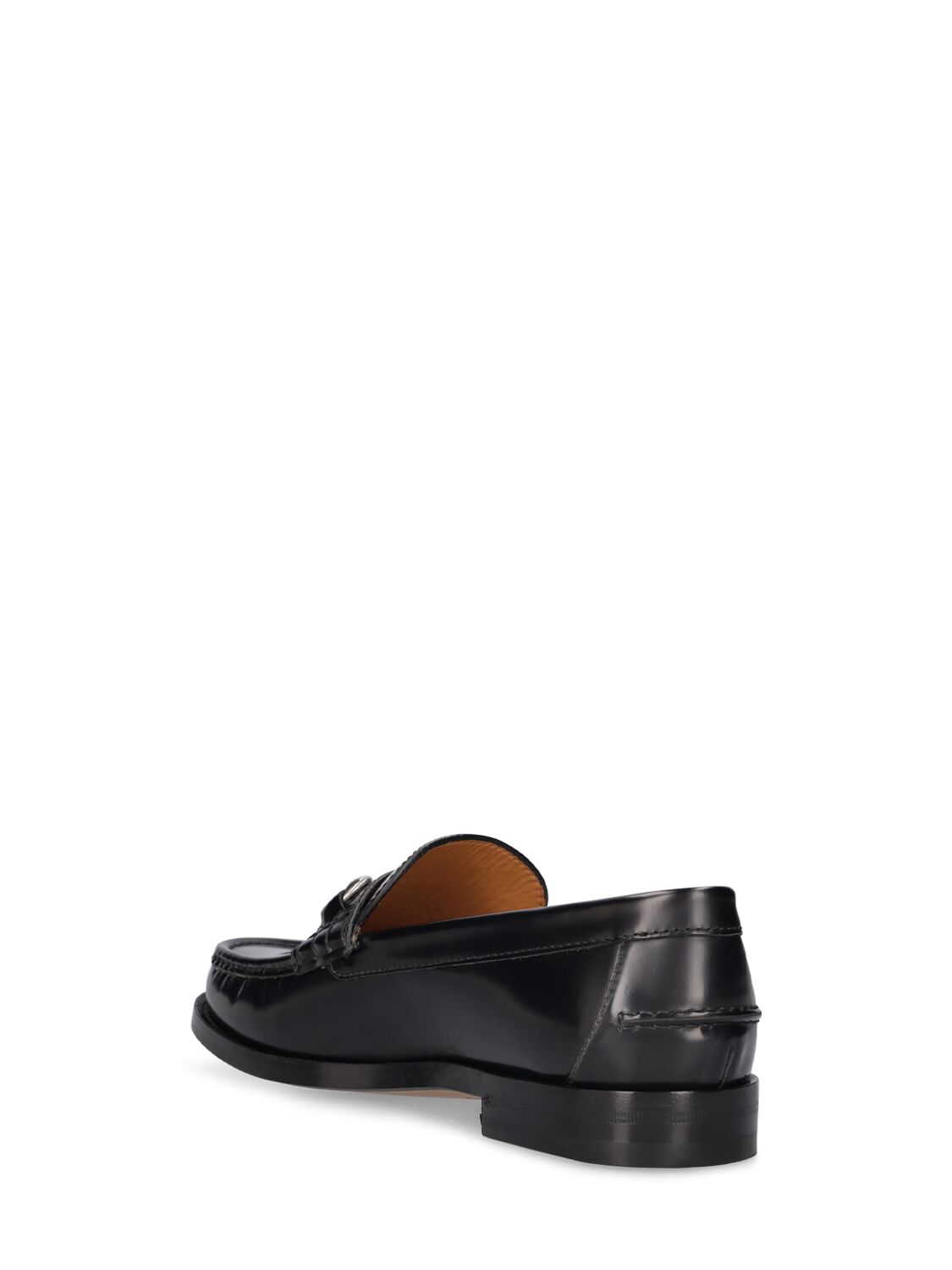 Shop Gucci Kaveh Interlocking Leather Loafers In Black