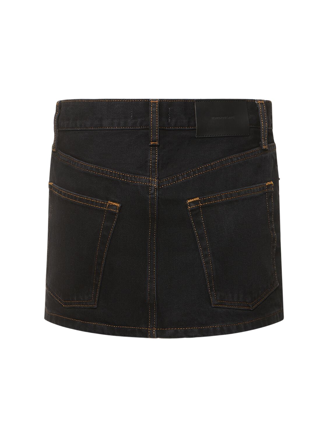 Shop Wardrobe.nyc Cotton Denim Micro Mini Skirt In Black