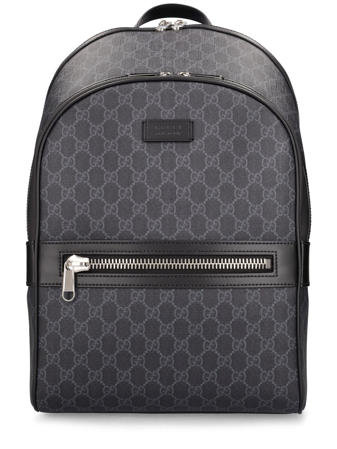 Gucci Gg Supreme Canvas Backpack In Black