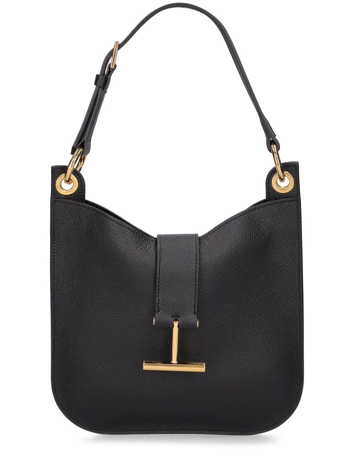 Shop Tom Ford Small Tara Leather Crossbody Bag In Black
