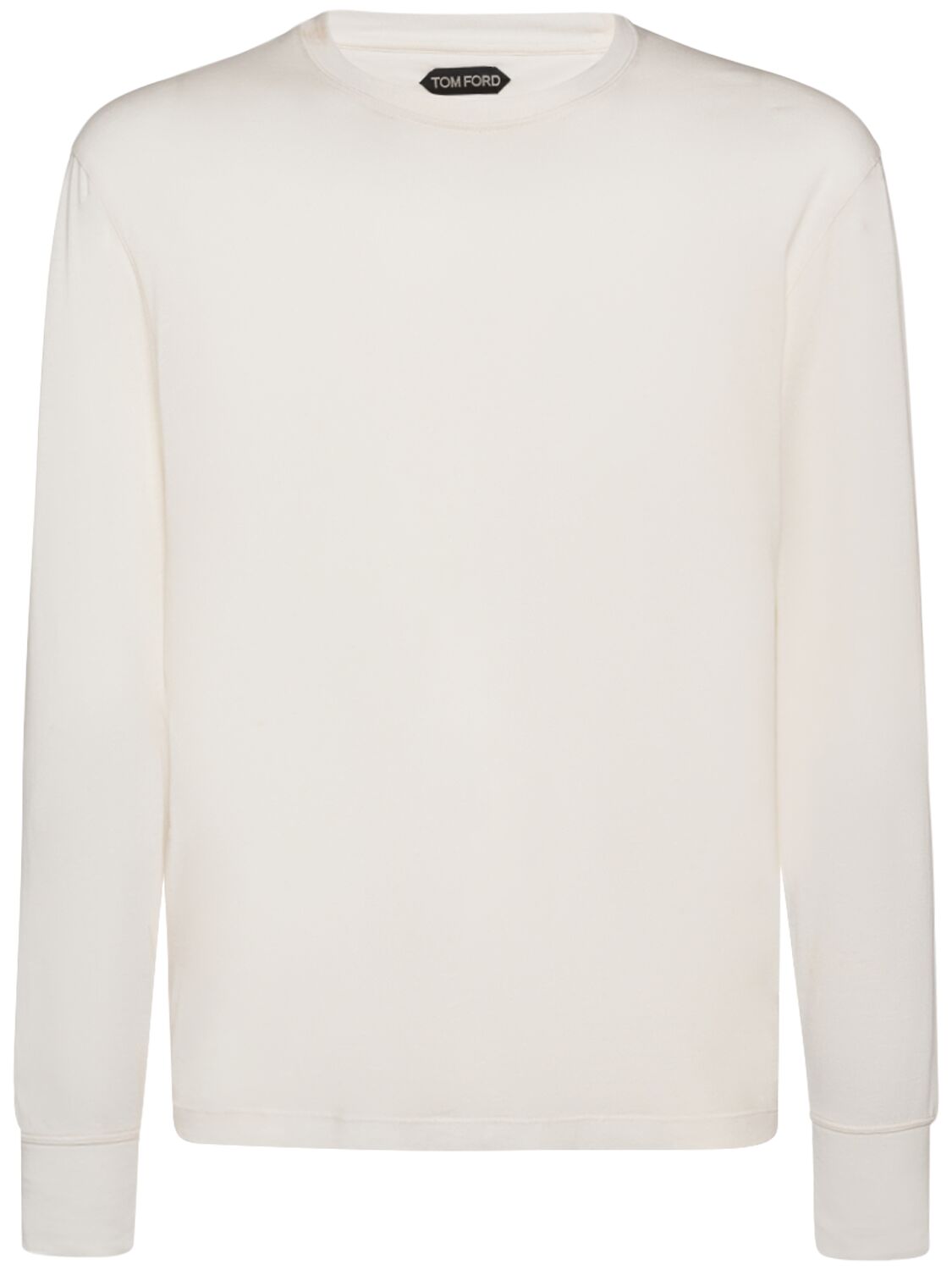 Tom Ford Lyocell & Cotton Crewneck T-shirt In White